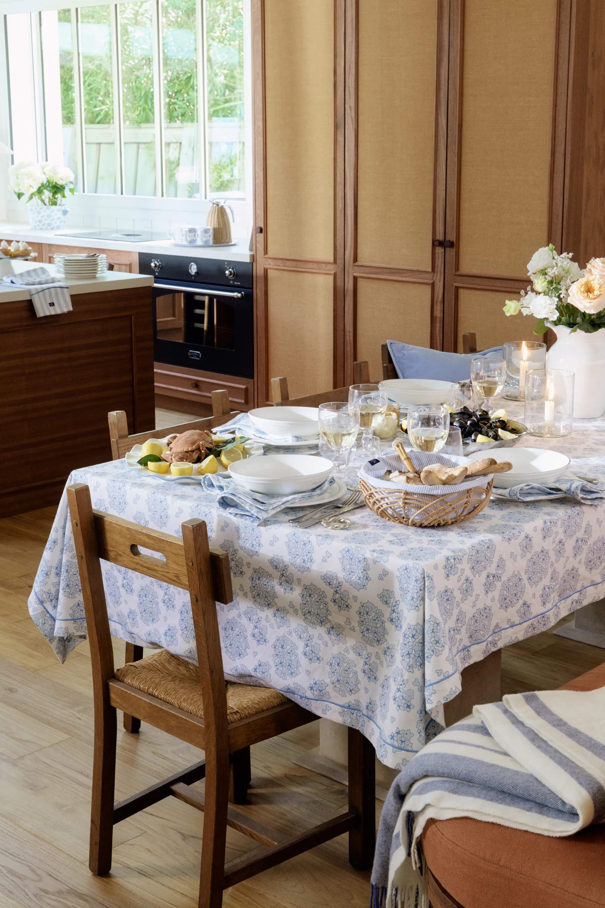 Lexington Plaider Costal Bloom Plaid i Hvid/blå, 2