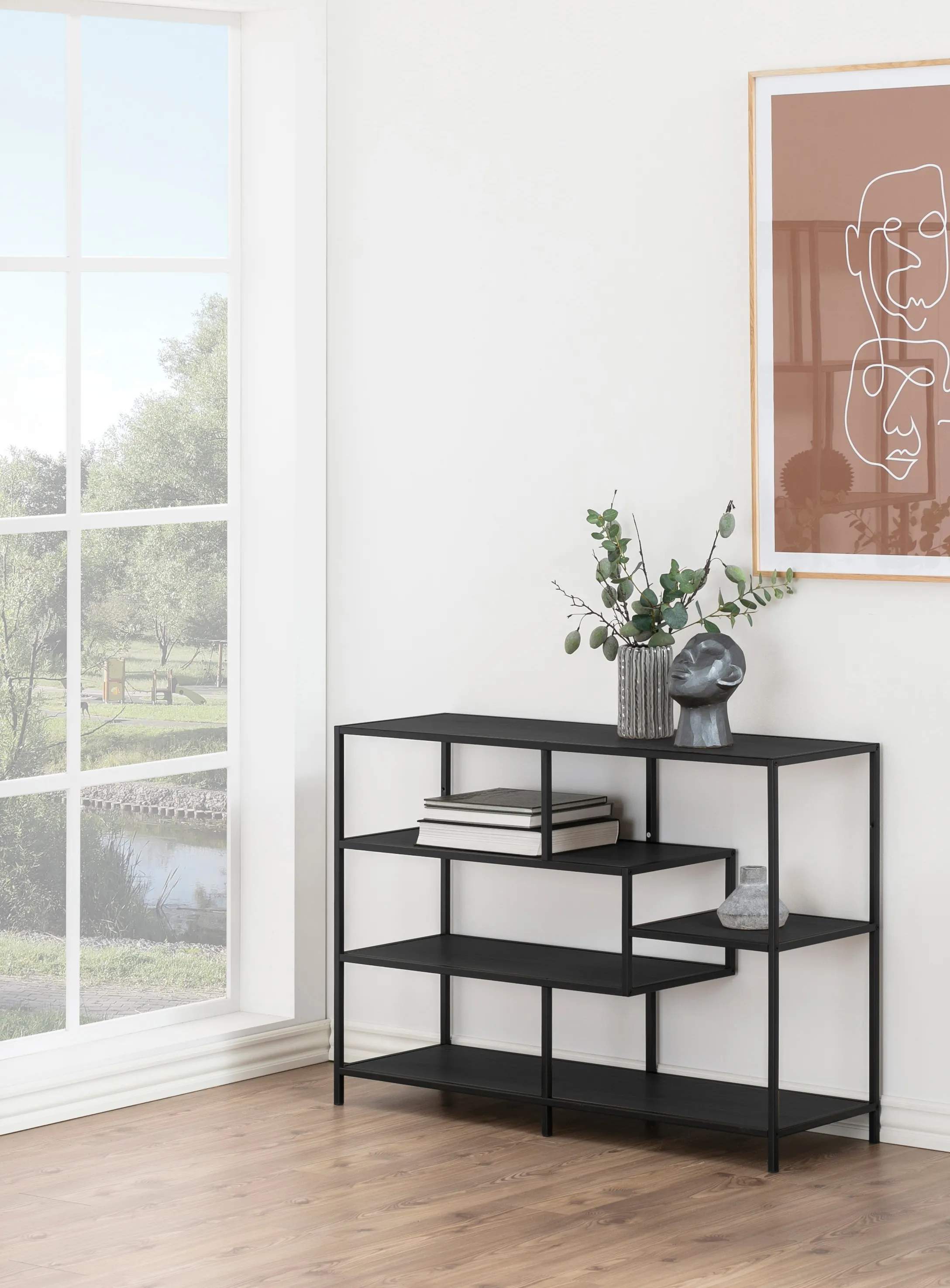 CASA Living Reoler og tilbehør Seaford Reol i Sort, 2
