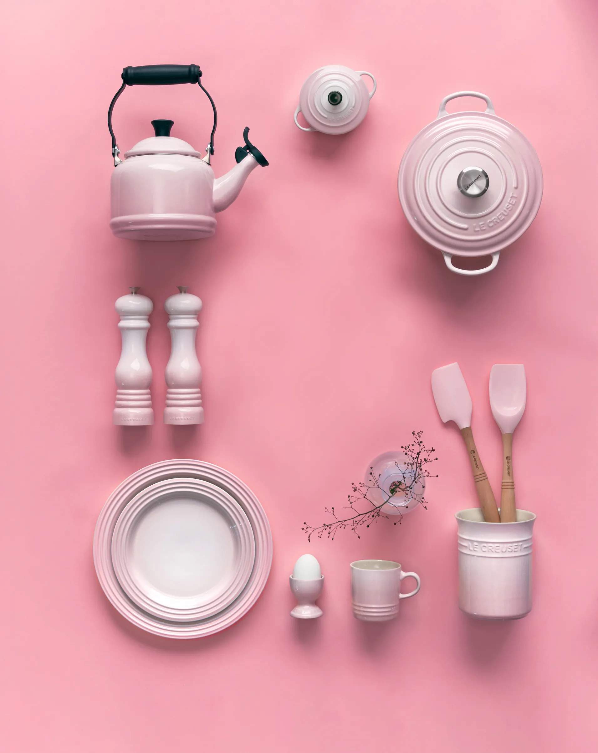 Le Creuset Krus og kopper med hank Krus i Shell Pink, 35 cl, 2