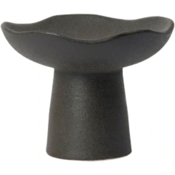 Broste Copenhagen Bloklysestage Momo Lysestage i Sort, 12 cm, 1