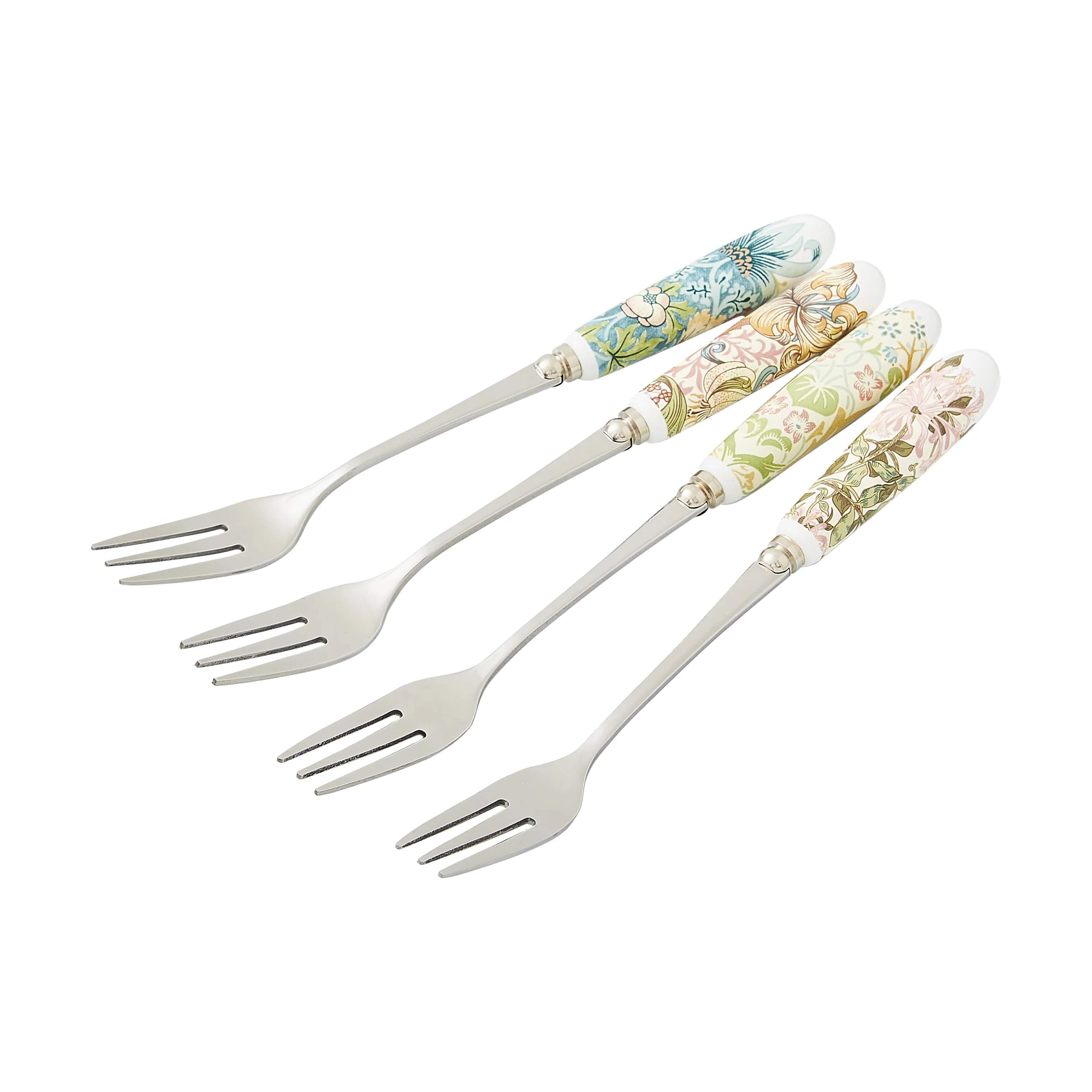 Spode Kagegafler Morris & Co. Kagegafler - 4 stk. i Blå/Grøn/Lyserød/Gul, 1