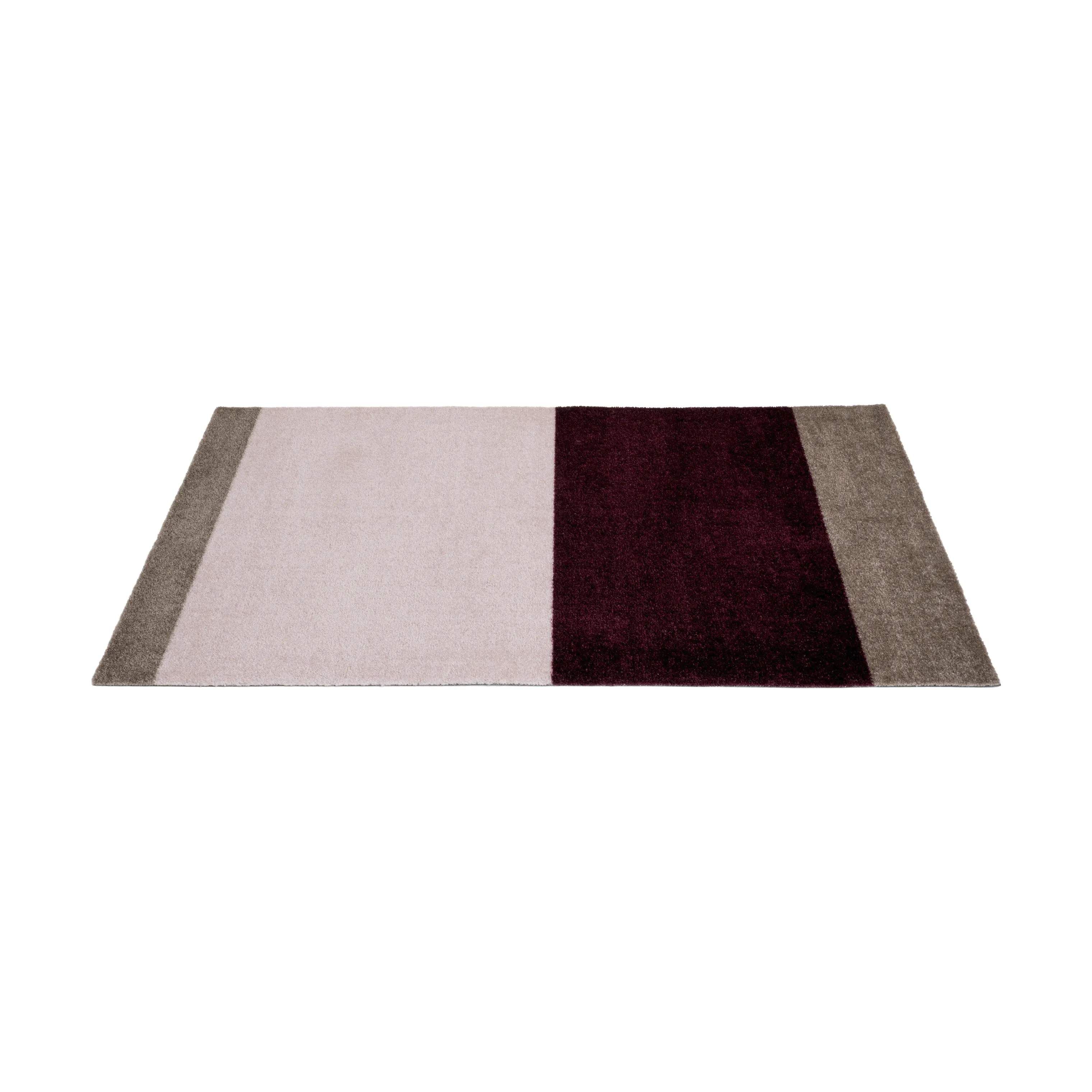 Tica Copenhagen Gulvtæpper Stripes Horisontal Gulvtæppe i Bordeaux/ Rosa/Sand, B67 x L120 cm, 4