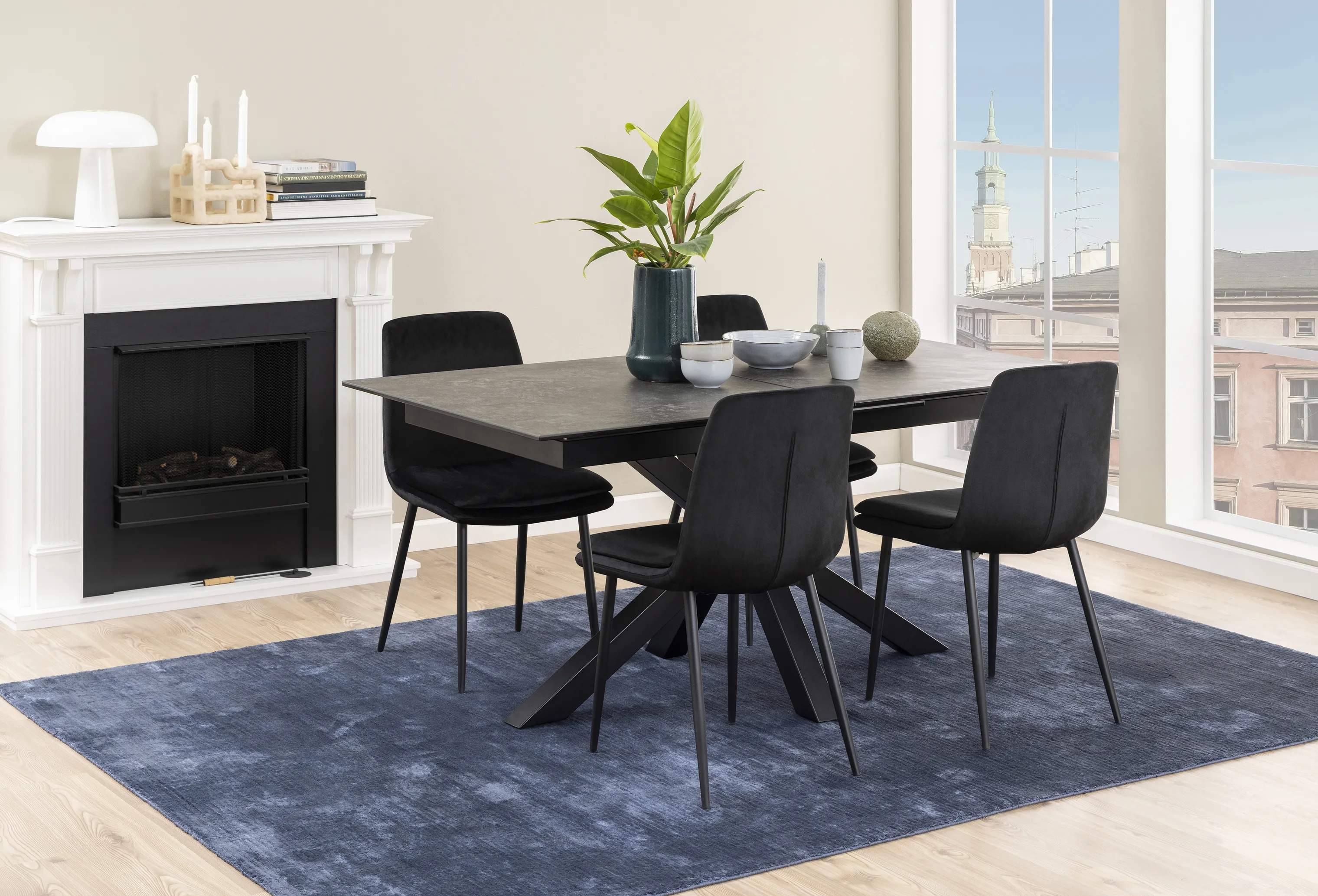 CASA Living Spiseborde Heaven Spisebord i Sort Fairbanks/mat sort, 3