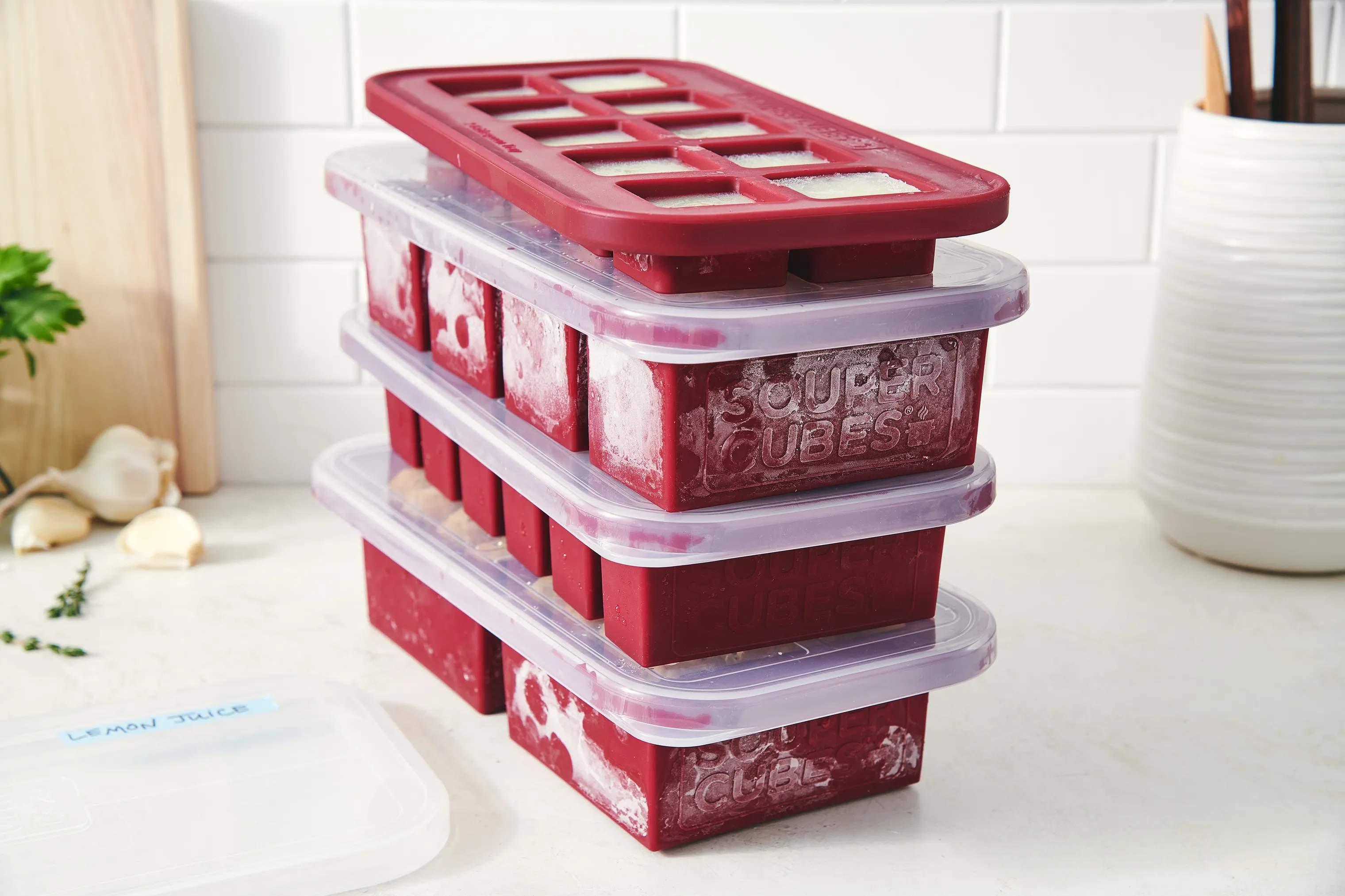 Souper Cubes Isterningebakker Frysebakke - 4 stk i rød, 2