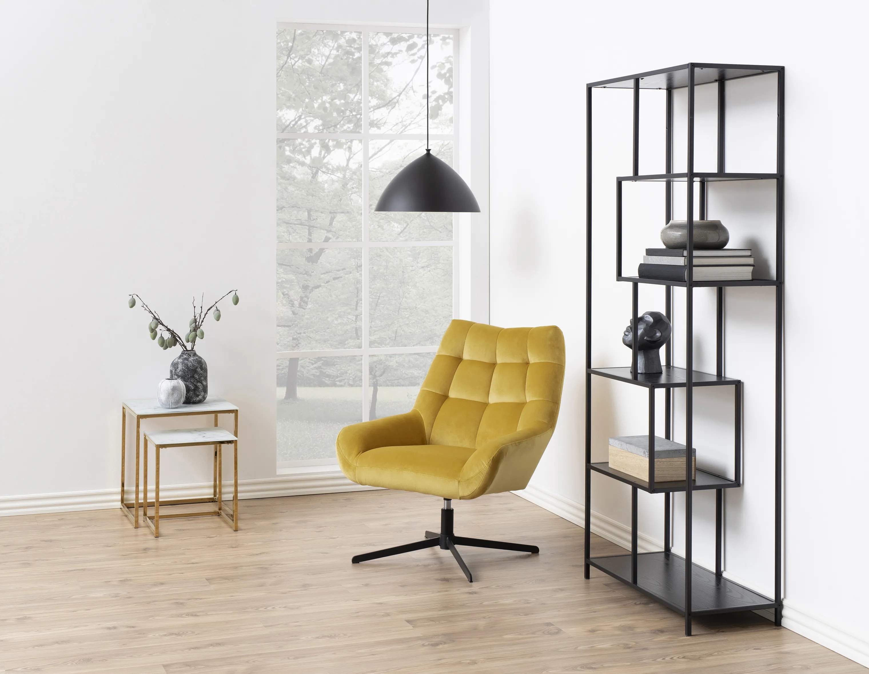CASA Living Reoler og tilbehør Seaford Reol i Sort, 185 cm, 2