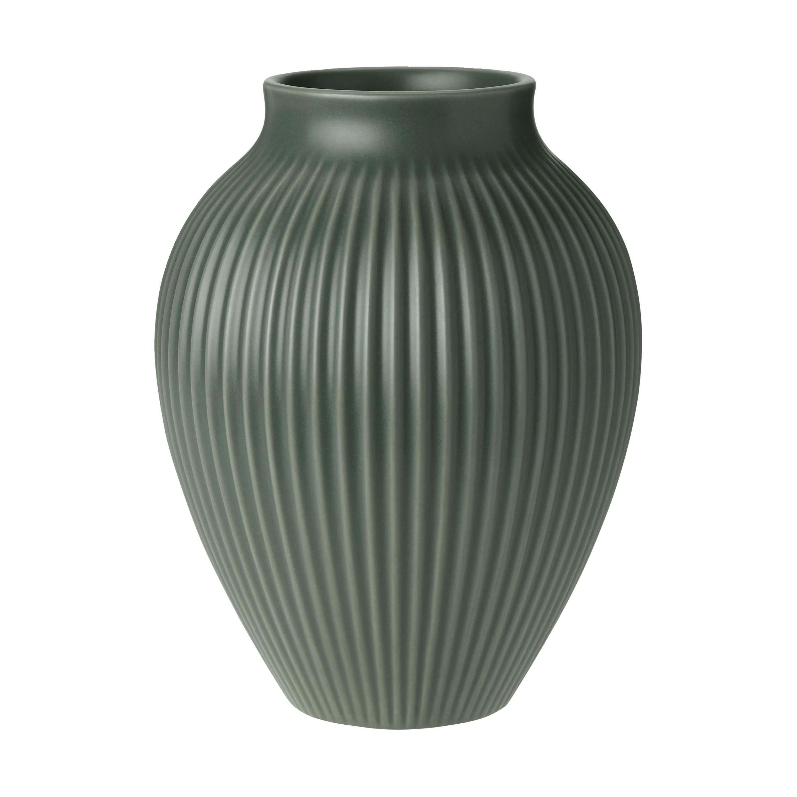 Riller Vase, ripple mat celadon green, large