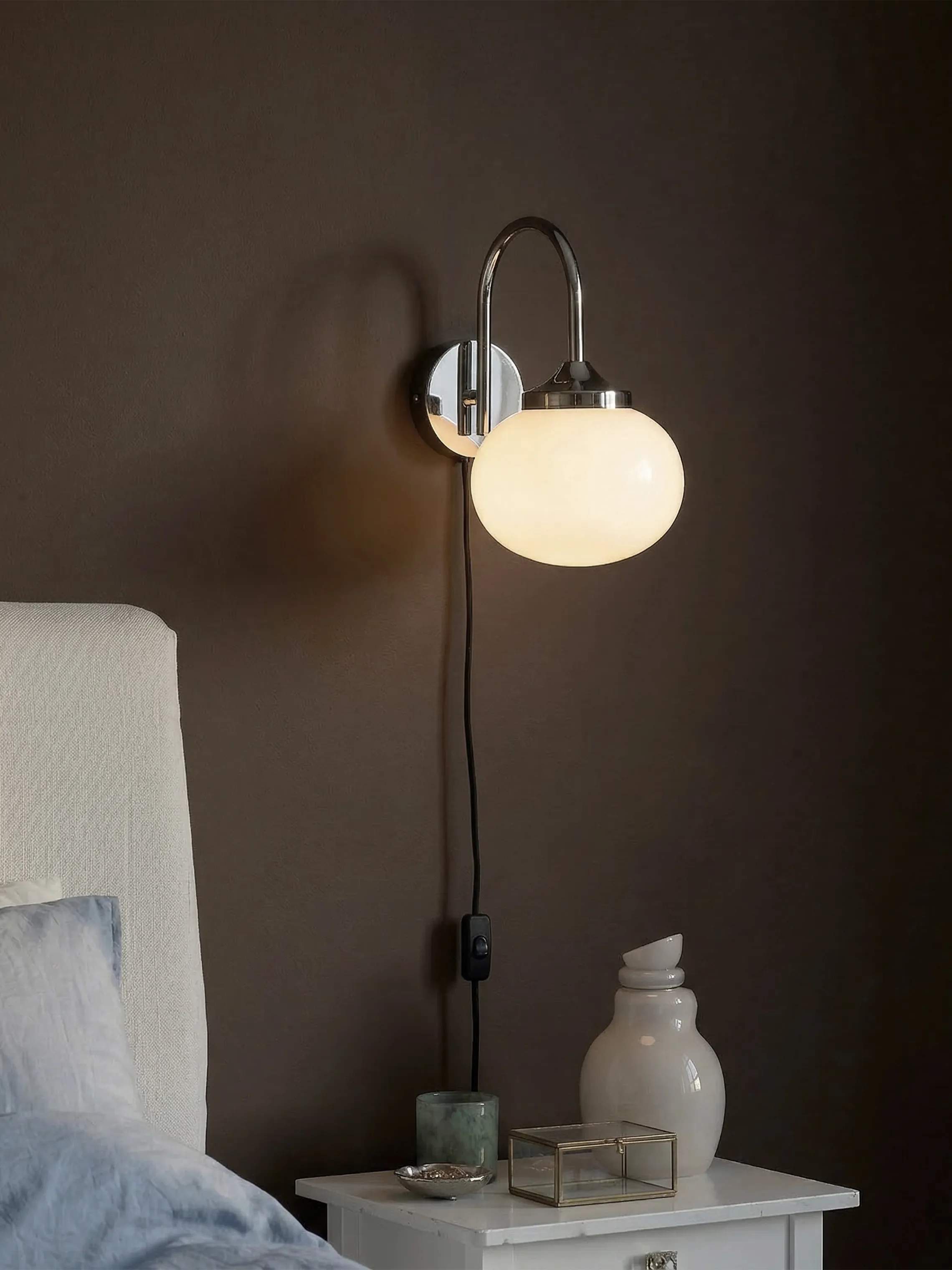 PR Home Væglamper Elsy Væglampe i Vit/Krom, 2