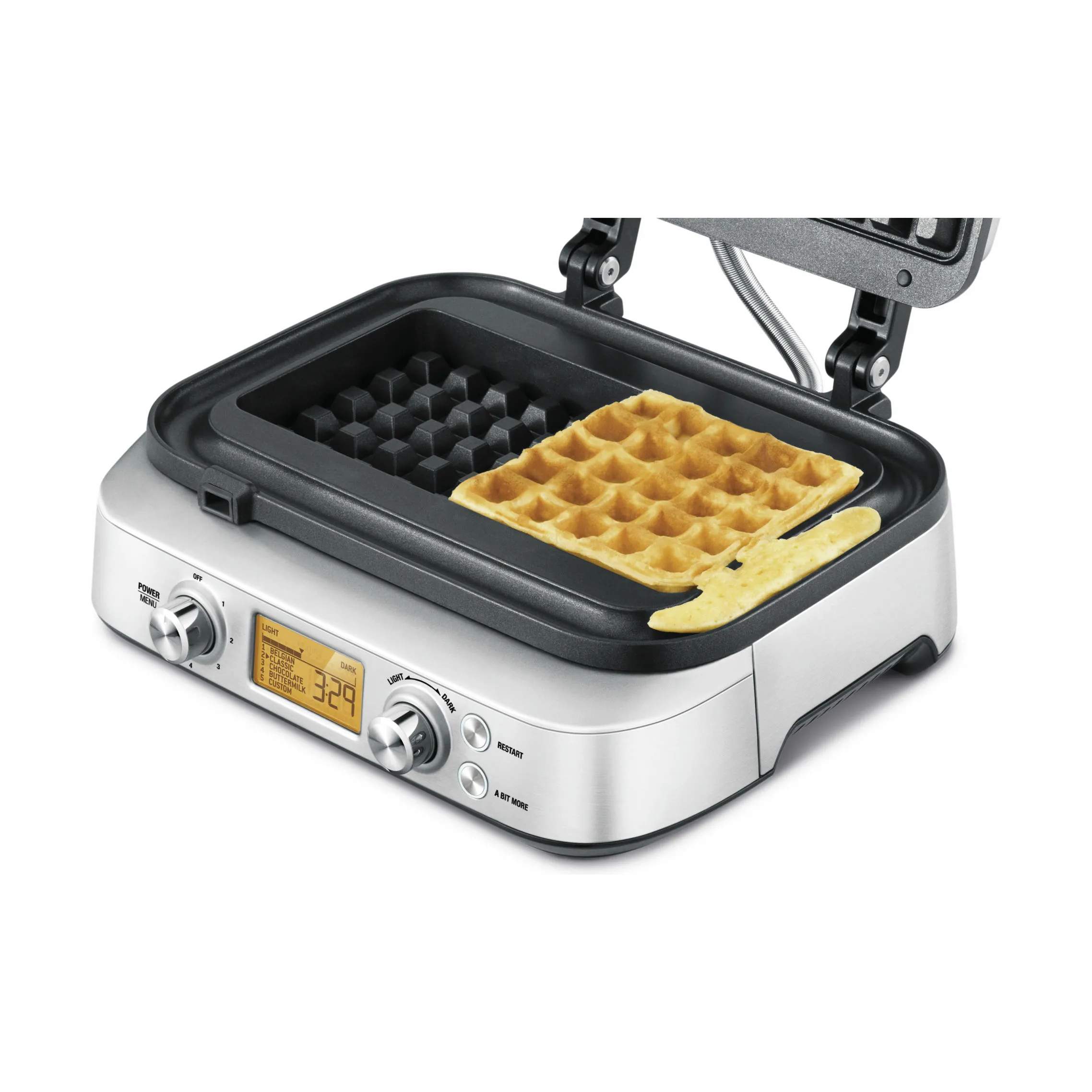 Sage Vaffeljern Smart Waffle Vaffelmaskine i Sølvfarvet, 5