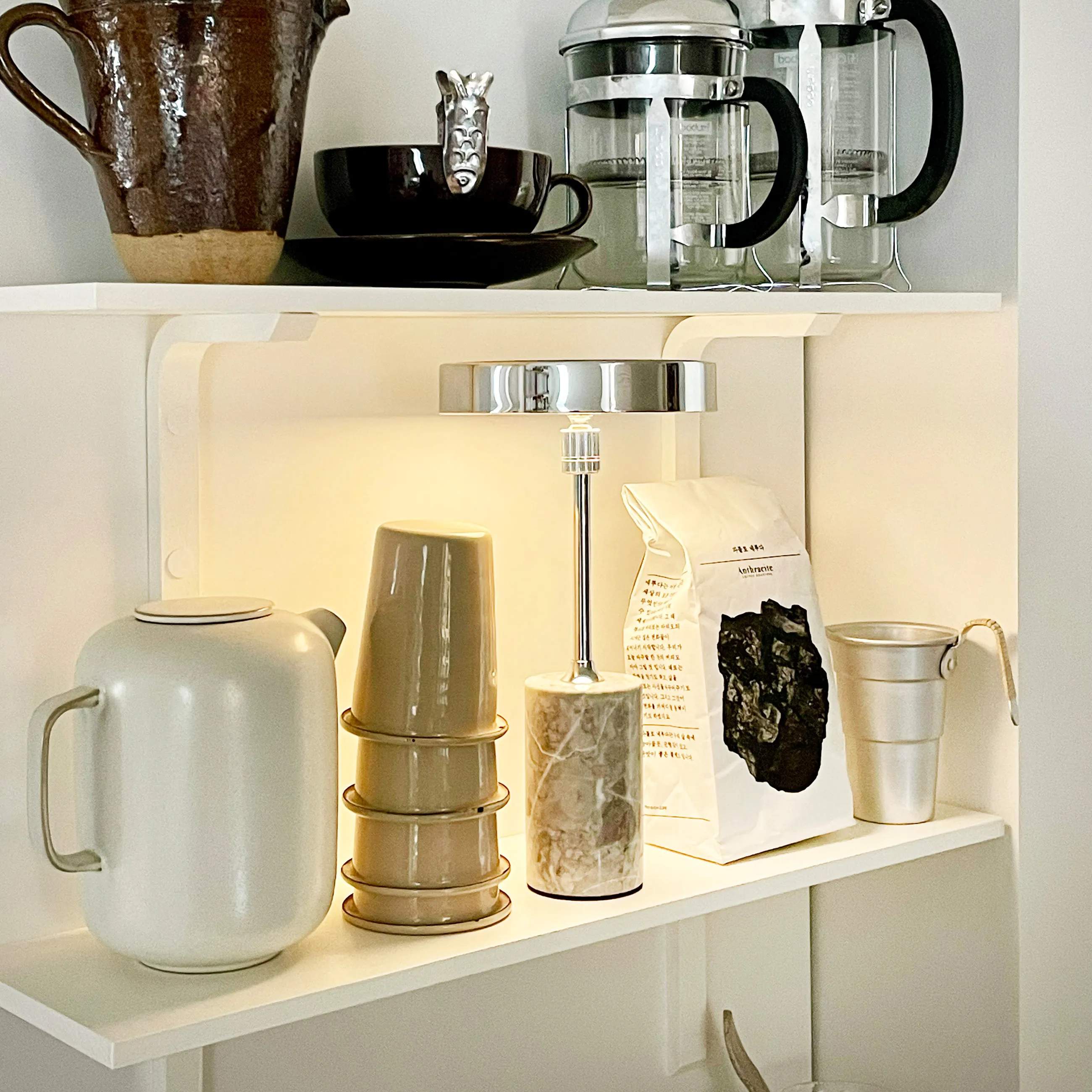 Dyberg Larsen Bordlamper Starlight Bordlampe i Krom/ Grå marmor, 3