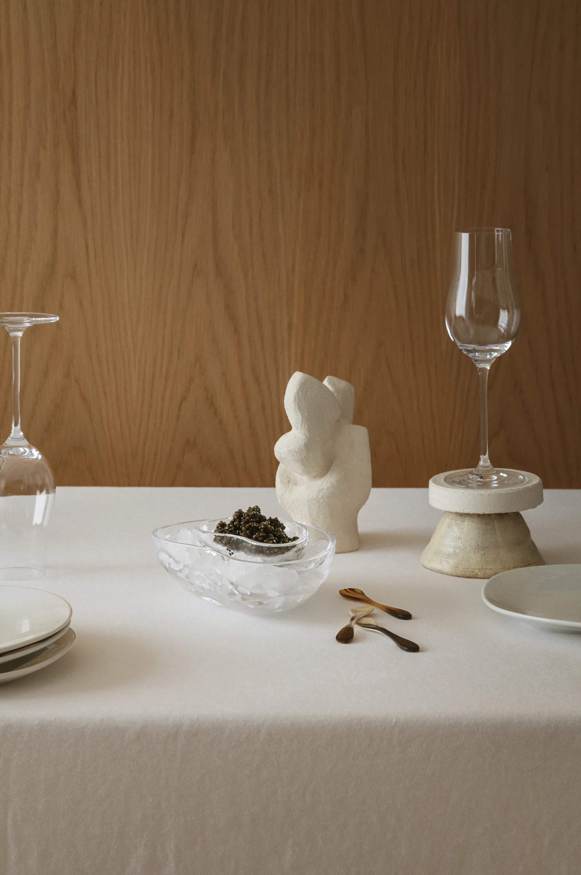 Georg Jensen Spiseskeer Indulgence Caviar Ske i Horn, 4