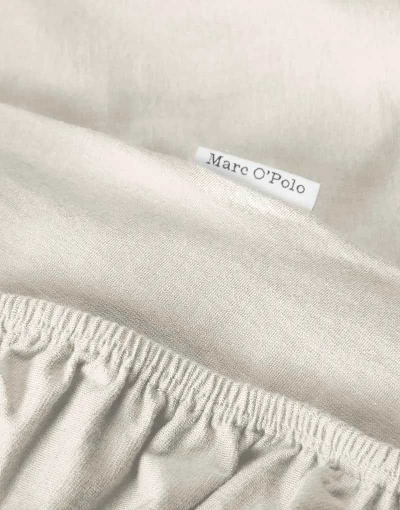 Marc O'Polo Lagner Premium Organic Jersey Boxlagen i Ecru, 140/160 x 200/220 cm, 1