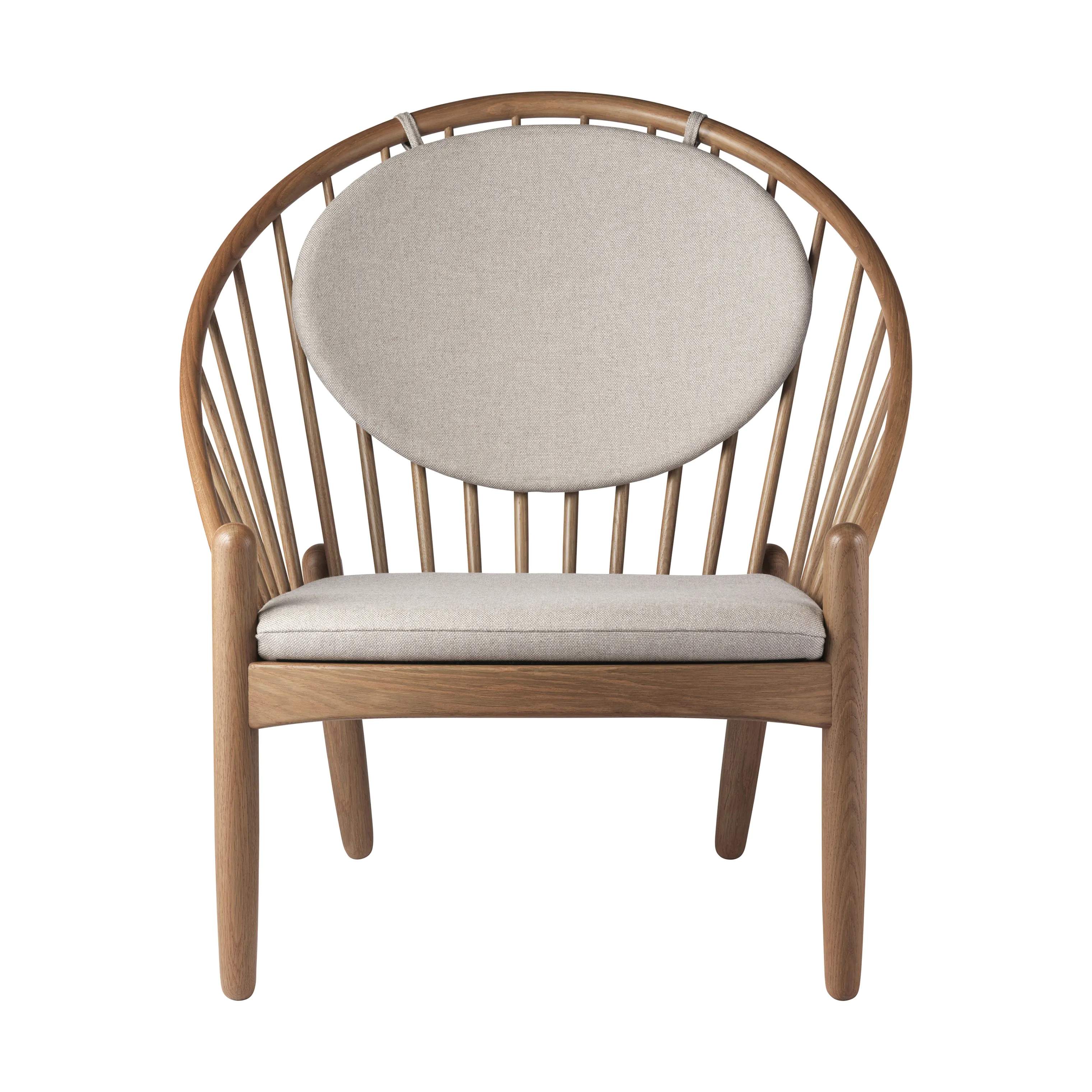 J166 Jørna Lænestol, beige/røget, large