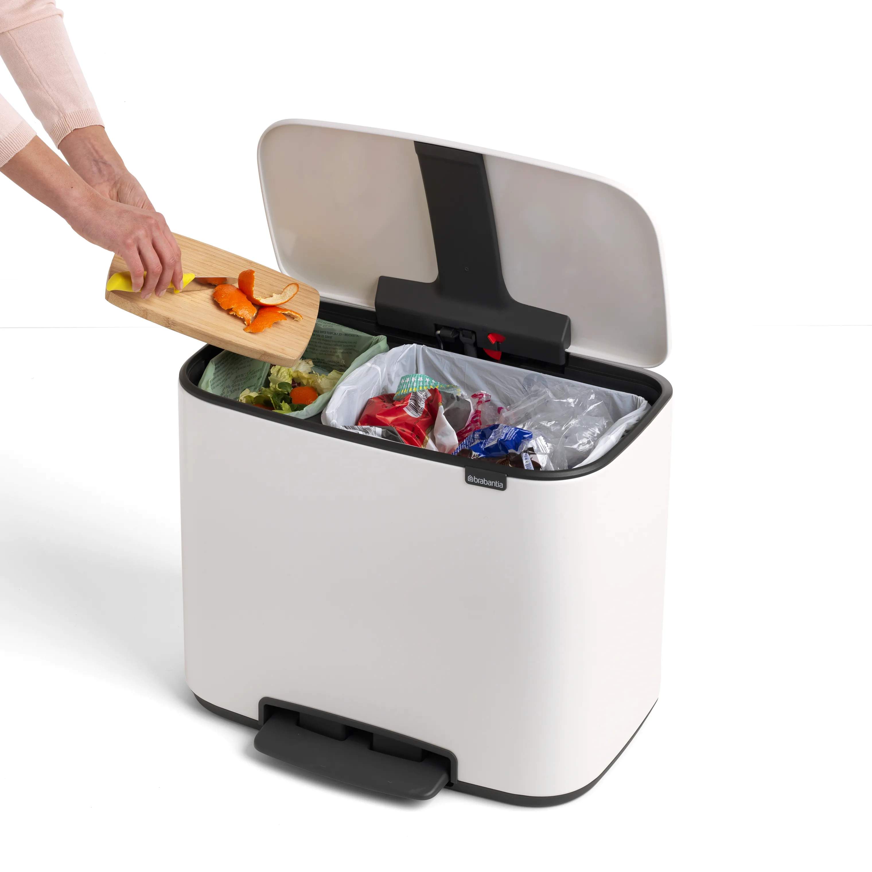 Brabantia Toiletspande BO Pedalspand i Hvid, 34 L, 3
