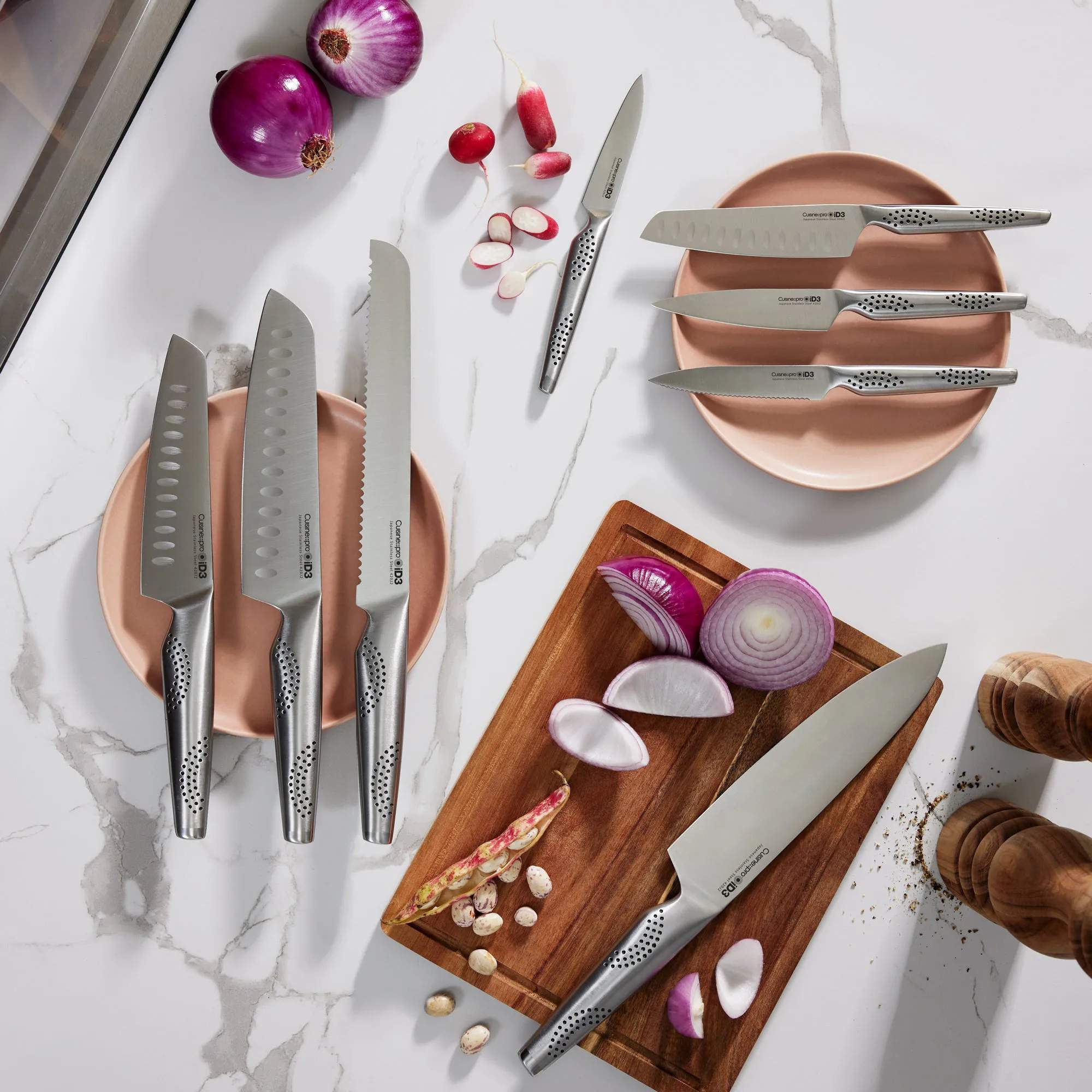 THE CUSTOM CHEF™ Knivblokke med knive Cuisine::pro®
iD3® Cuisine::pro iD3 Ryu Knivblok - 9 dele i Brun/klar, 3