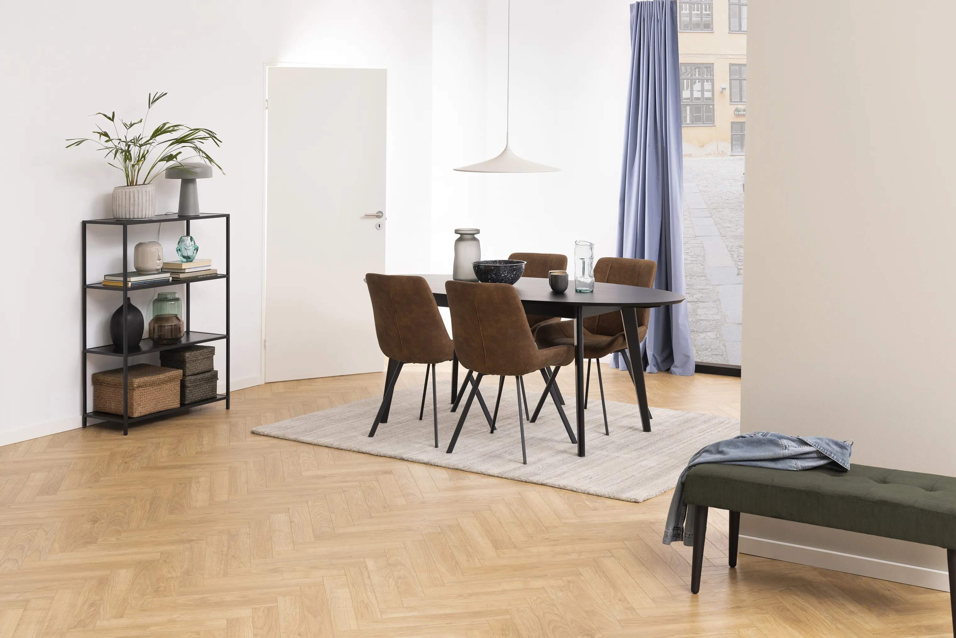 CASA Living Spisebordsstole Waylor Spisebordsstol - 2 stk. i camel/sort, 2
