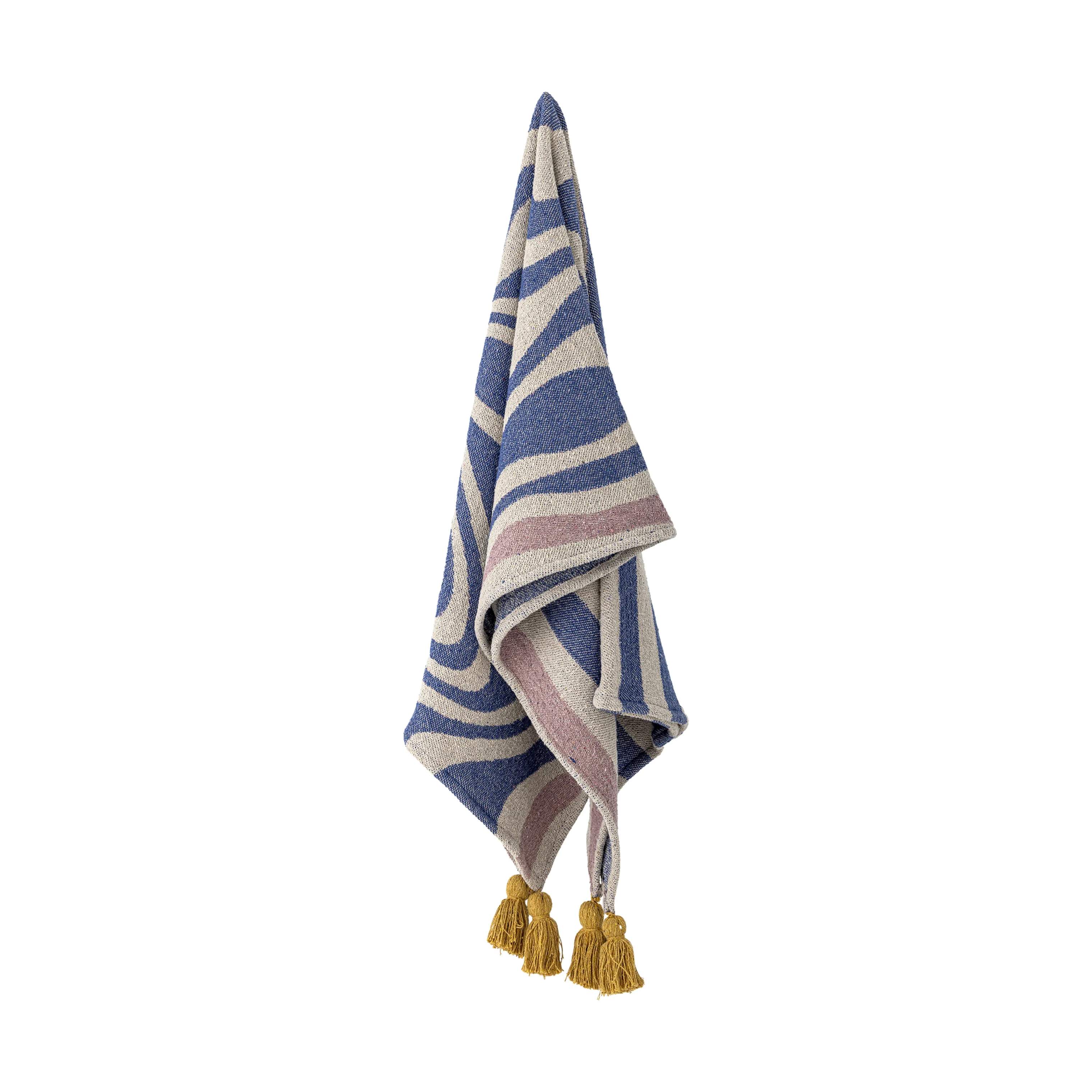 Bloomingville Plaider Arlie Plaid i Blå, 5