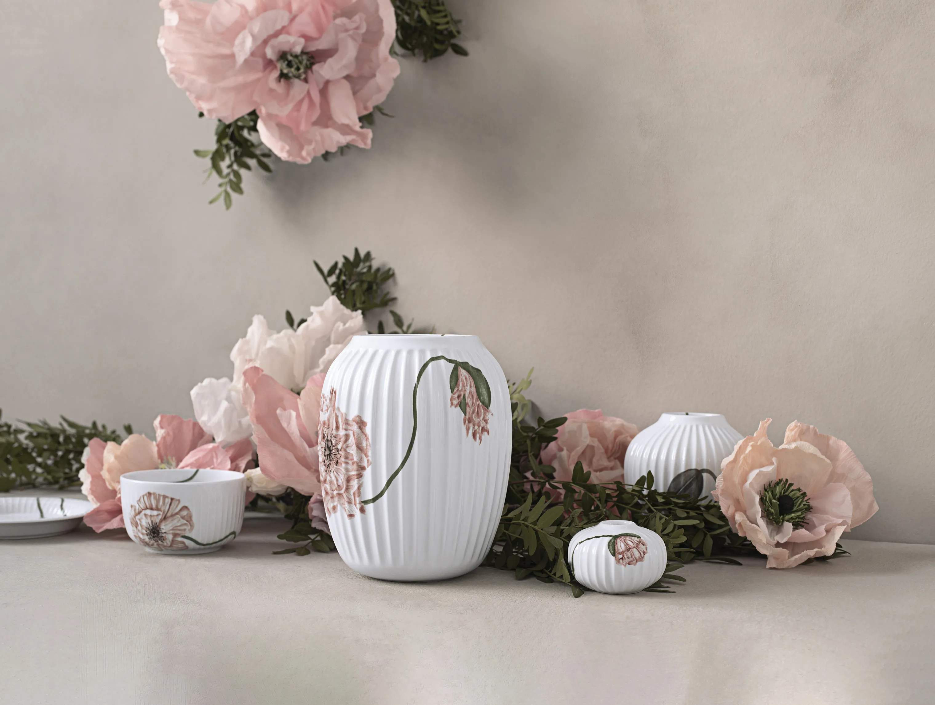 Kähler Vaser Hammershøi Poppy Vase i Hvid, 21 cm, 2