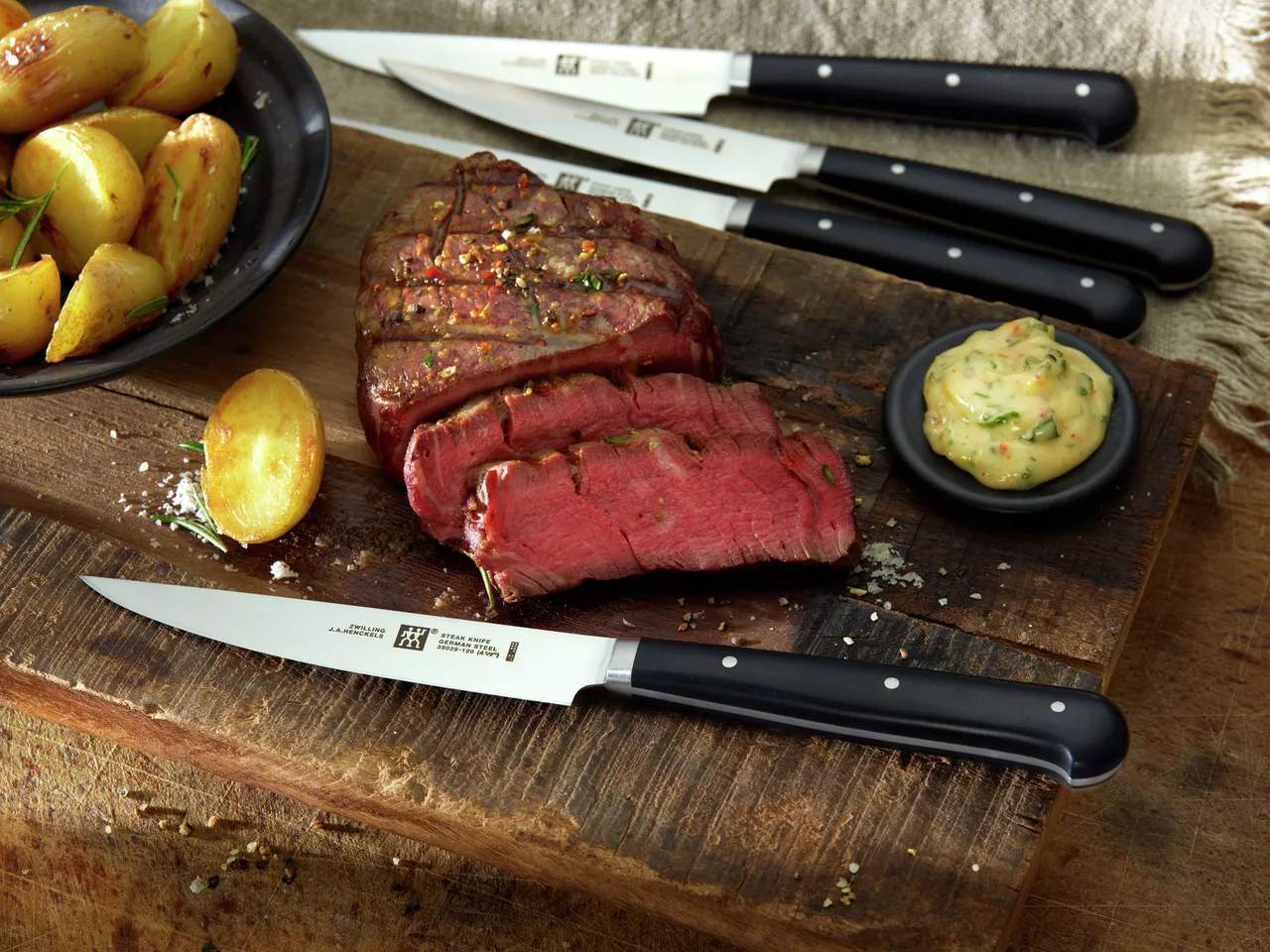 Zwilling Steakknive Steakknive - 4 dele i Sort/sølv, 2