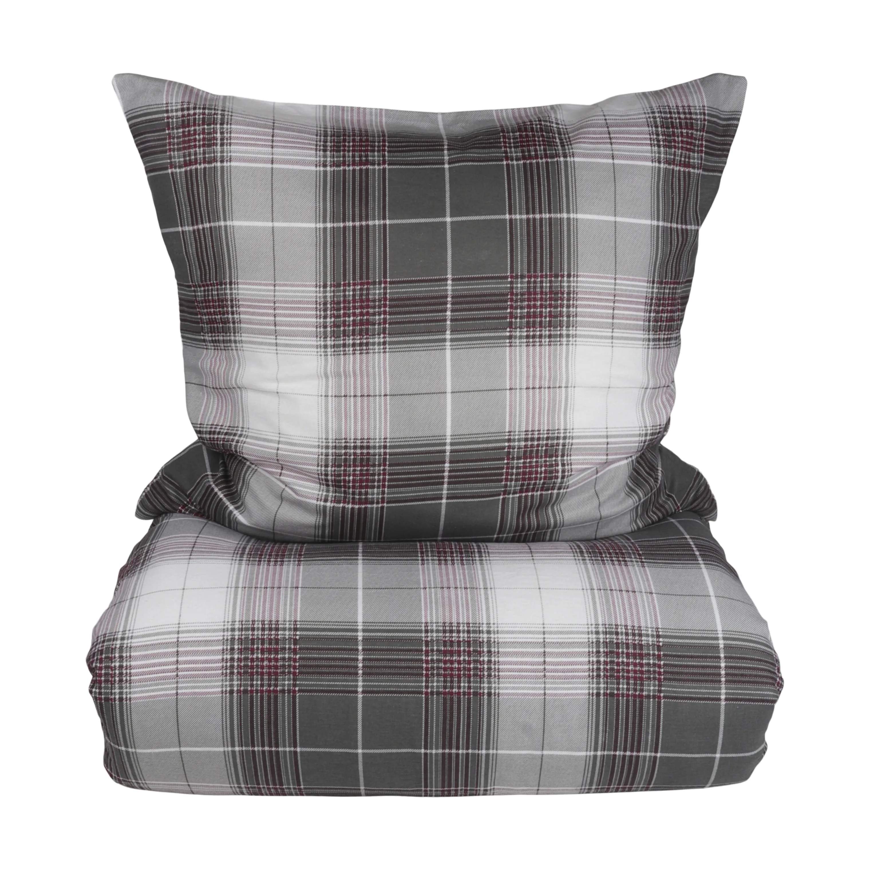 SKAGEN living Sengetøj Flonel Sengesæt i Grå, B140 x L220 cm, 1