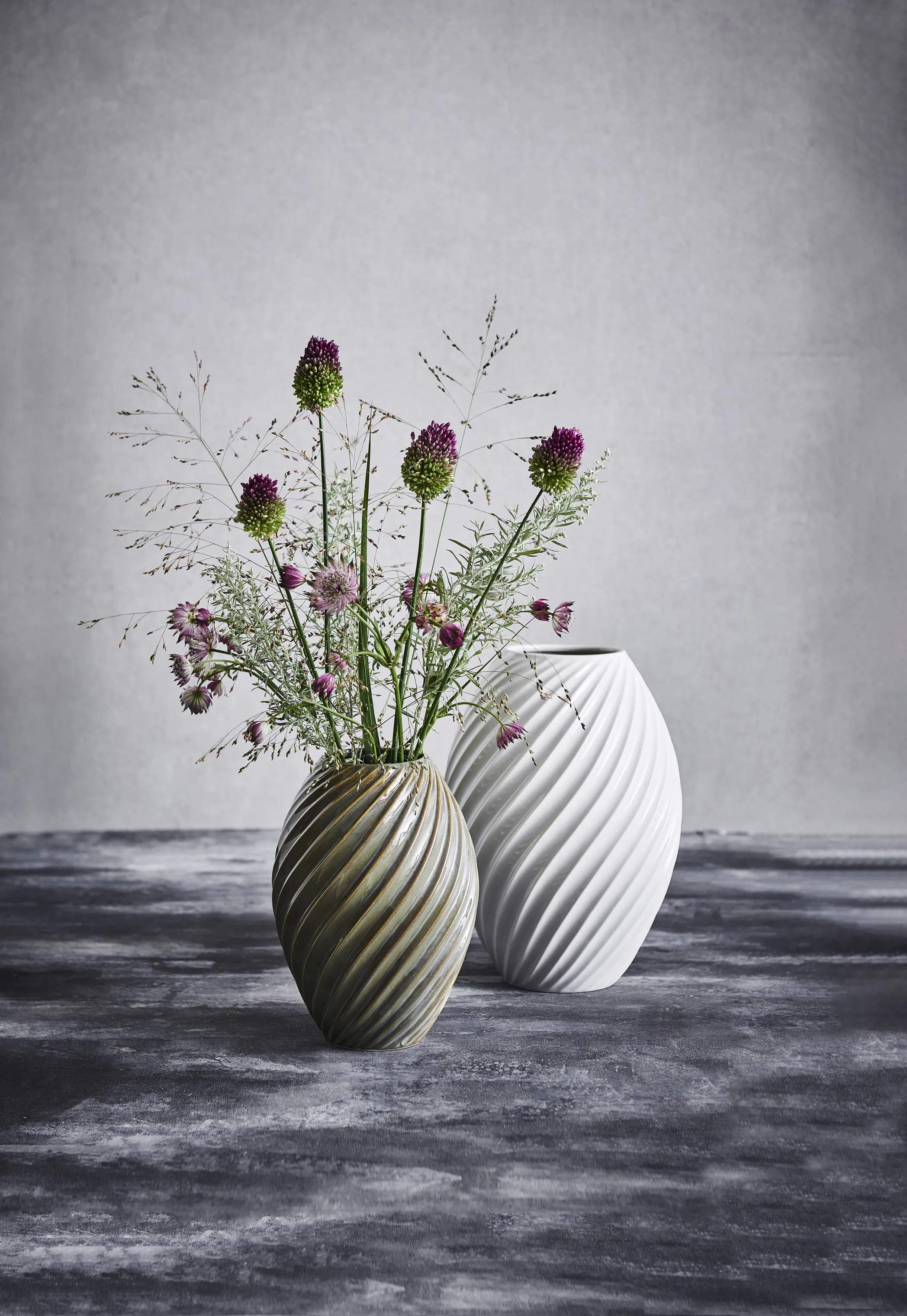 Morsø Vaser River Vase i Gråblå, 21 cm, 2