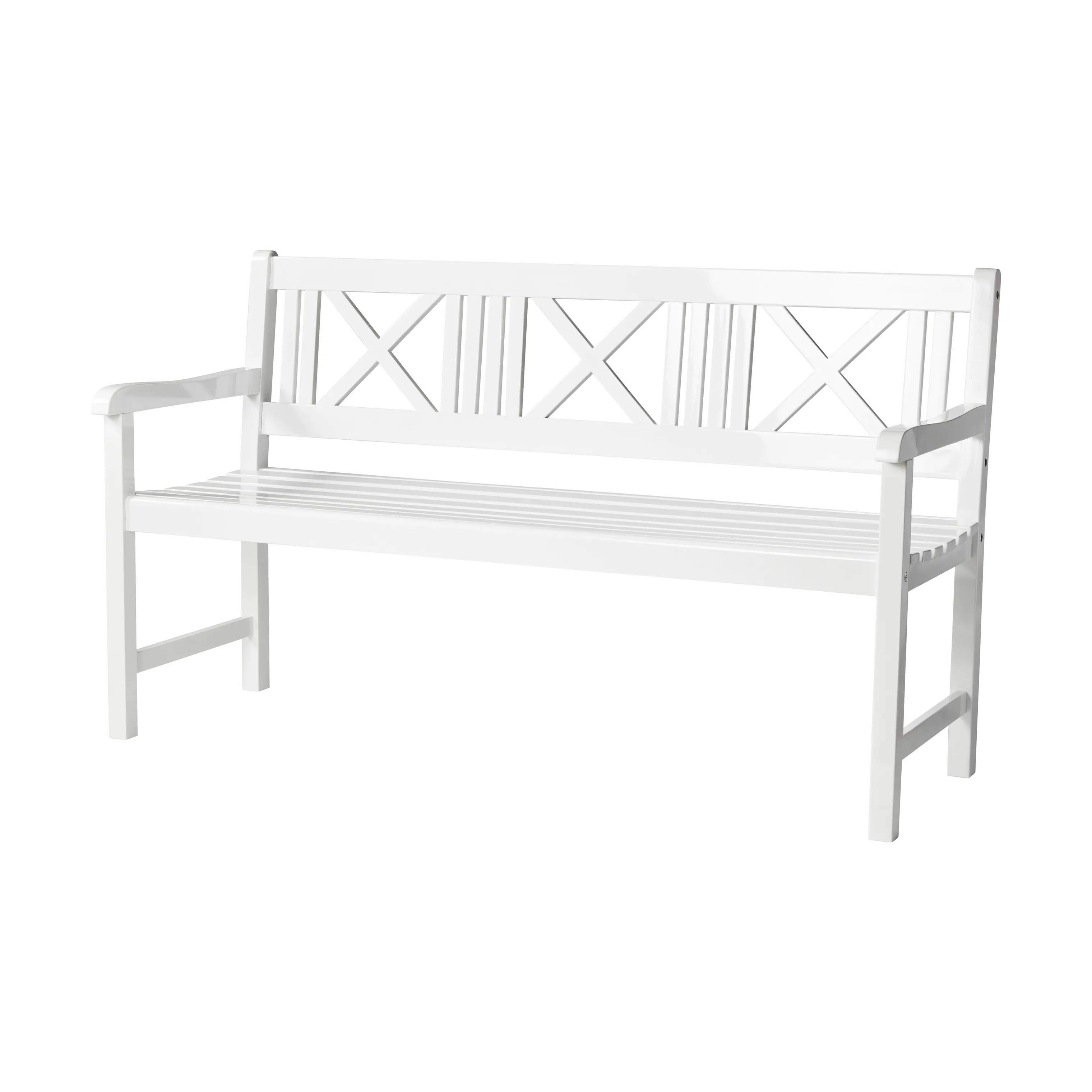 cinas Havebænke Rosenborg Havebænk i Hvid, B150 x L58 cm, 2