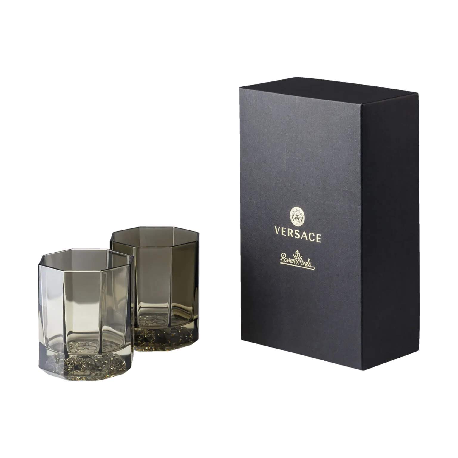 Versace Lowball glas Medusa Whiskyglas - 2 stk. i Sort, 4
