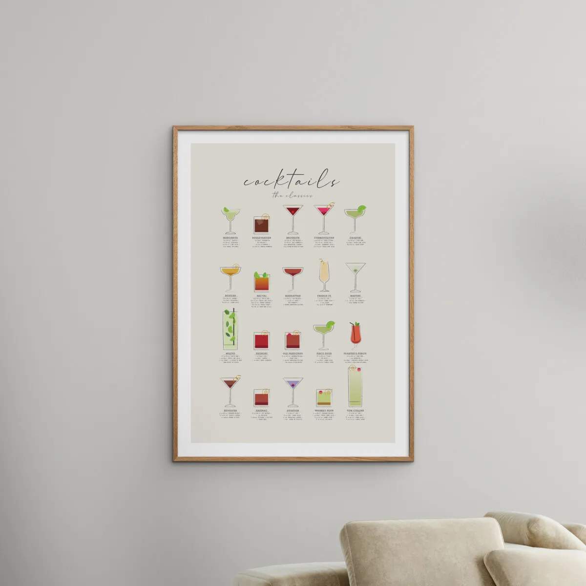 Poster&Frame Plakater Plakat - Cocktail i B21 x L29,7 cm, 2