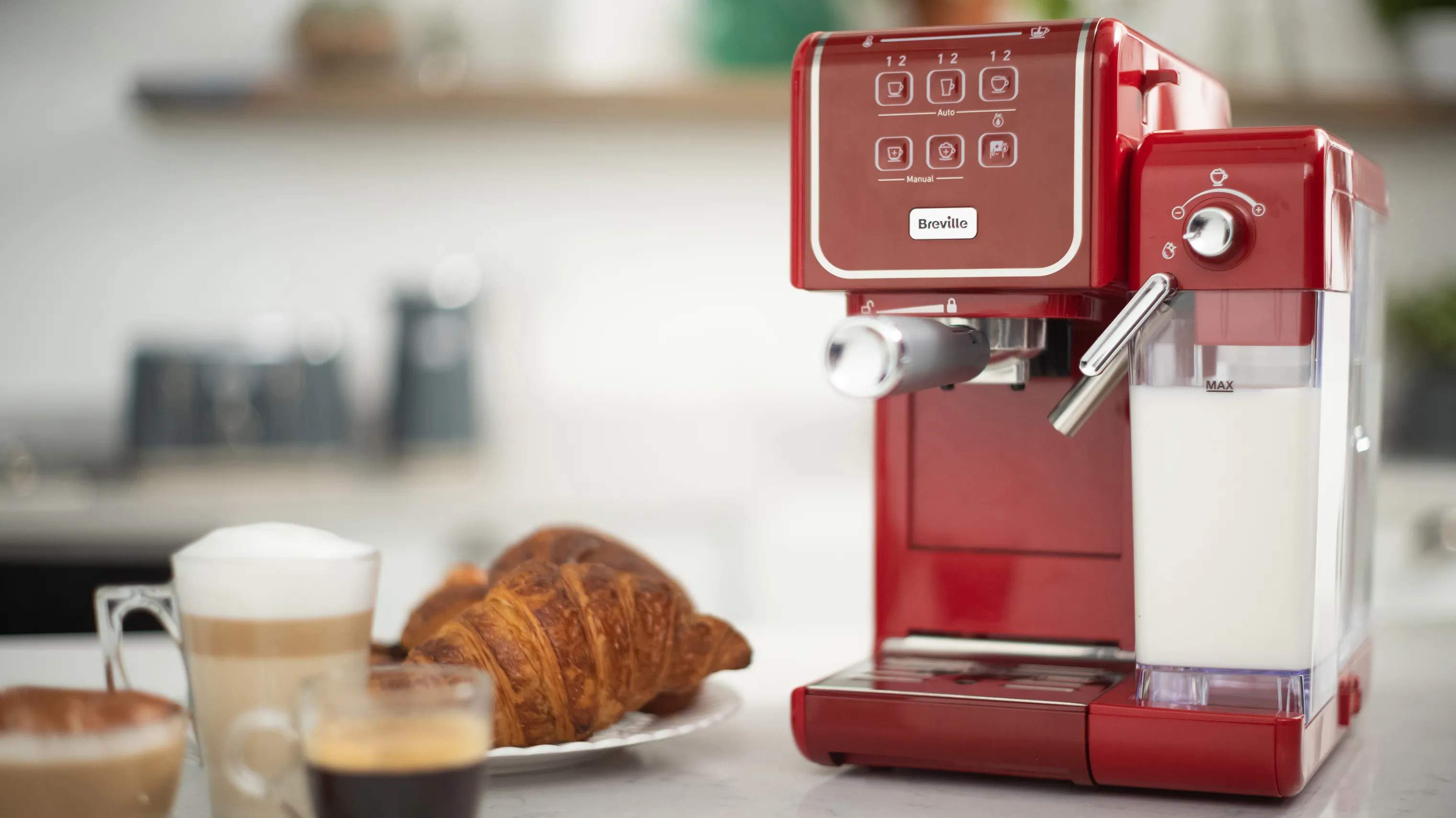 Breville Espressomaskiner Prima Latte IlI i rød, 2