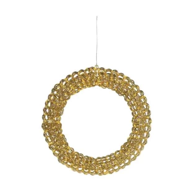 Casa Christmas Øvrigt julepynt LED Krans i Guldfarvet, 58 cm, 1