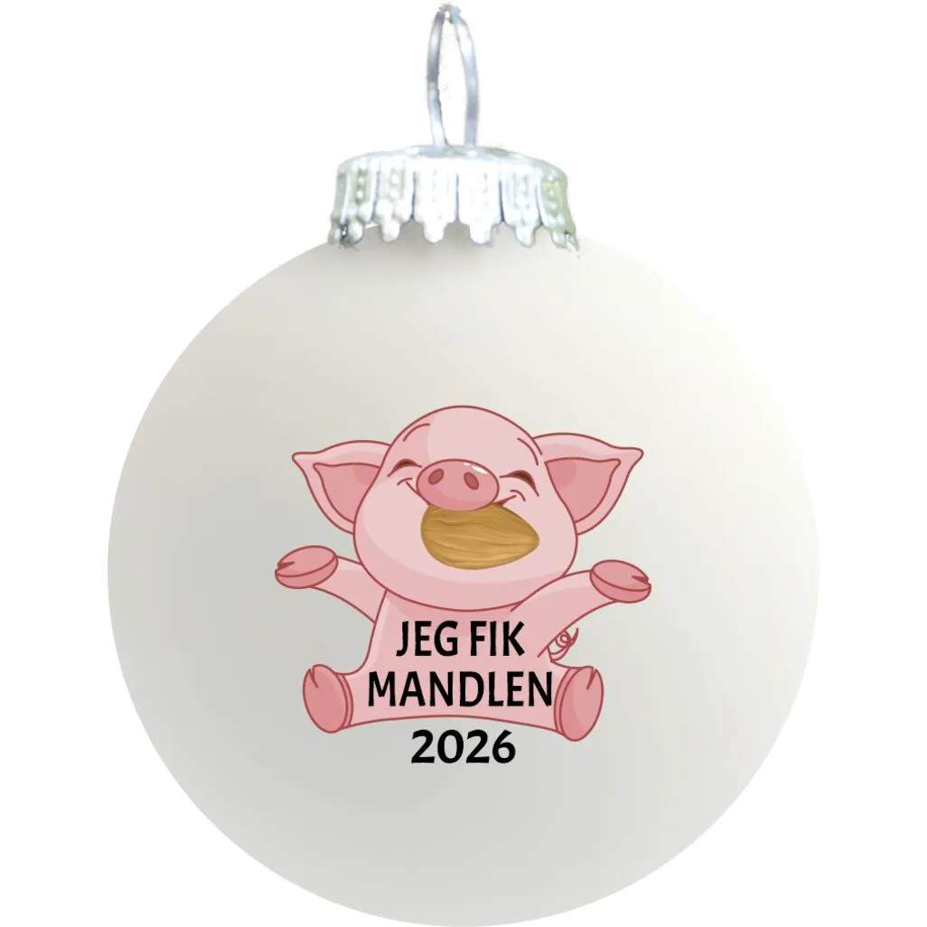 Rolsted Copenhagen Mandelgaver Julekugle - Jeg fik mandlen 2026 i Hvid mat, 1