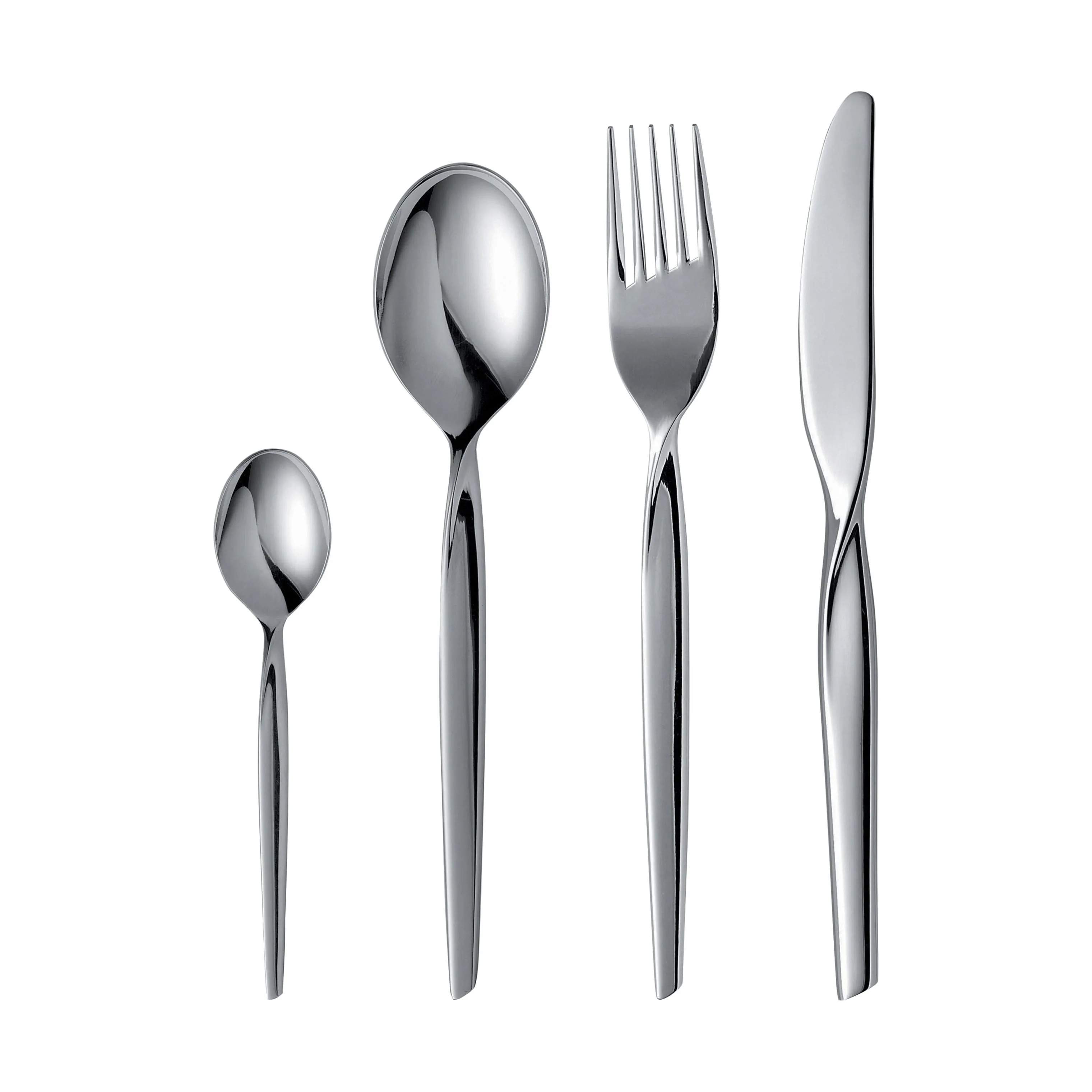 Gense Bestiksæt Twist Bestiksæt - 16 dele i Blank/Stål, 16 stk., 1