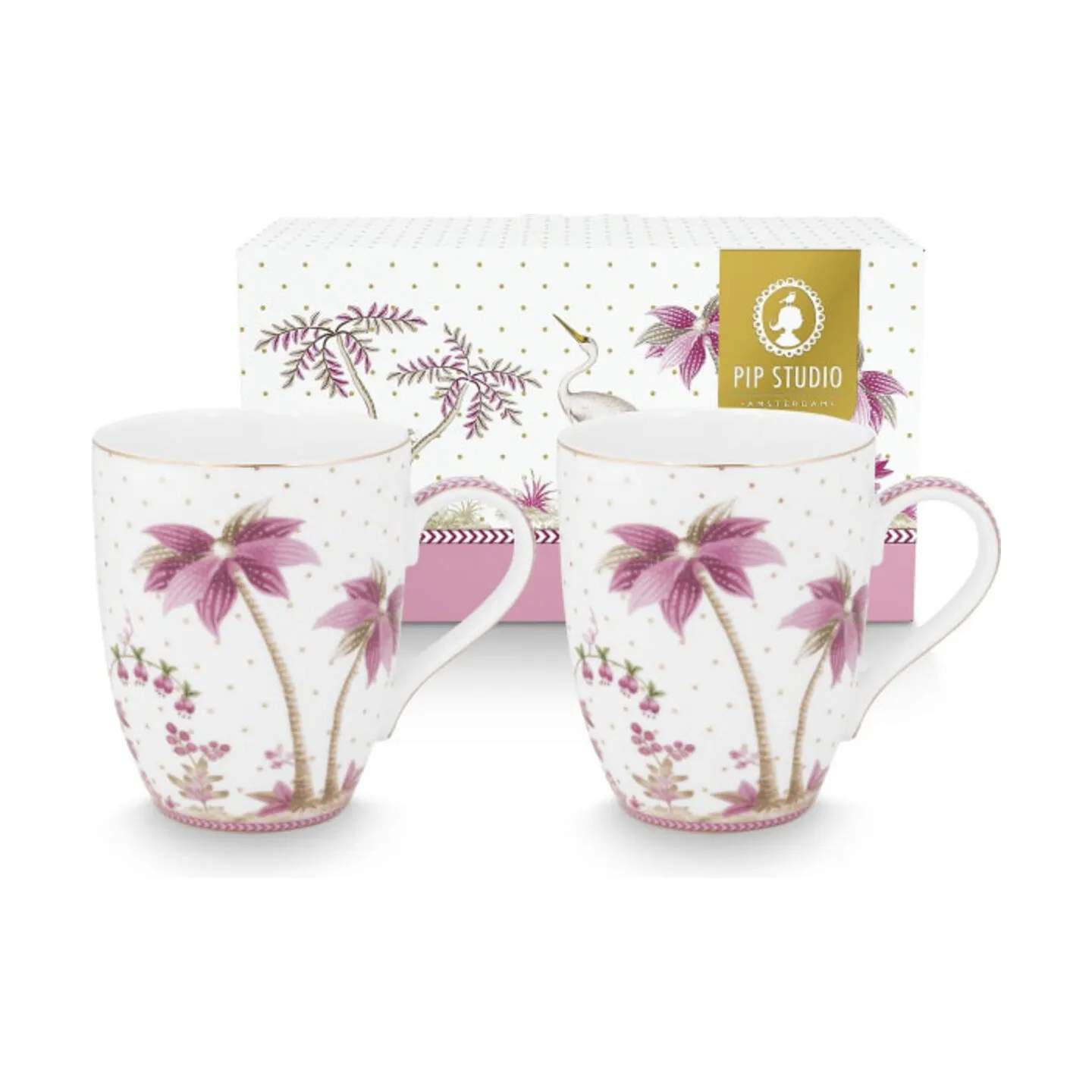 PIP Studio Krus og kopper med hank Jolie Dots Krus - 2 stk. i 35 cl, 1