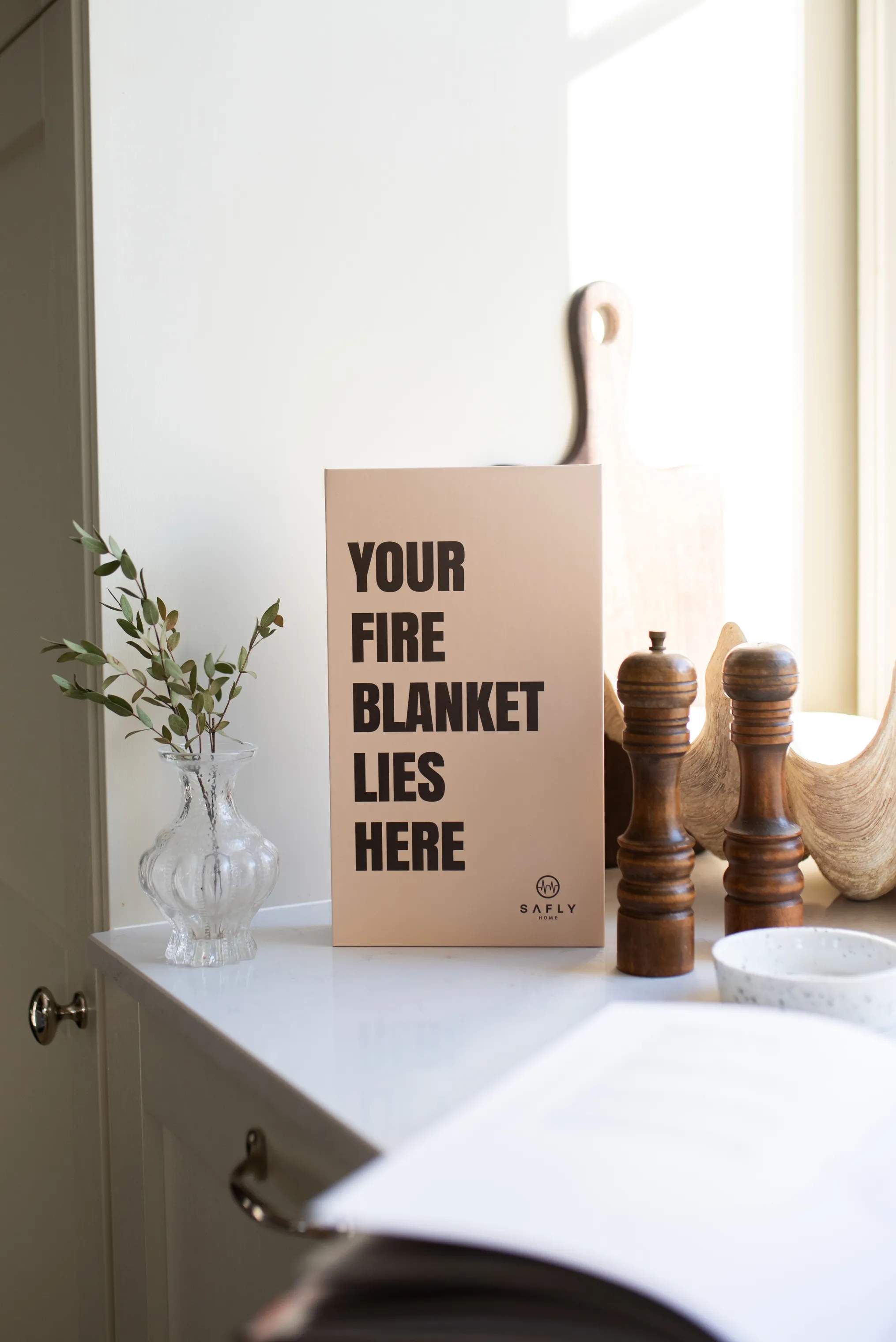 Safly Rengøringsmidler Home Brandtæppe i Beige, 2