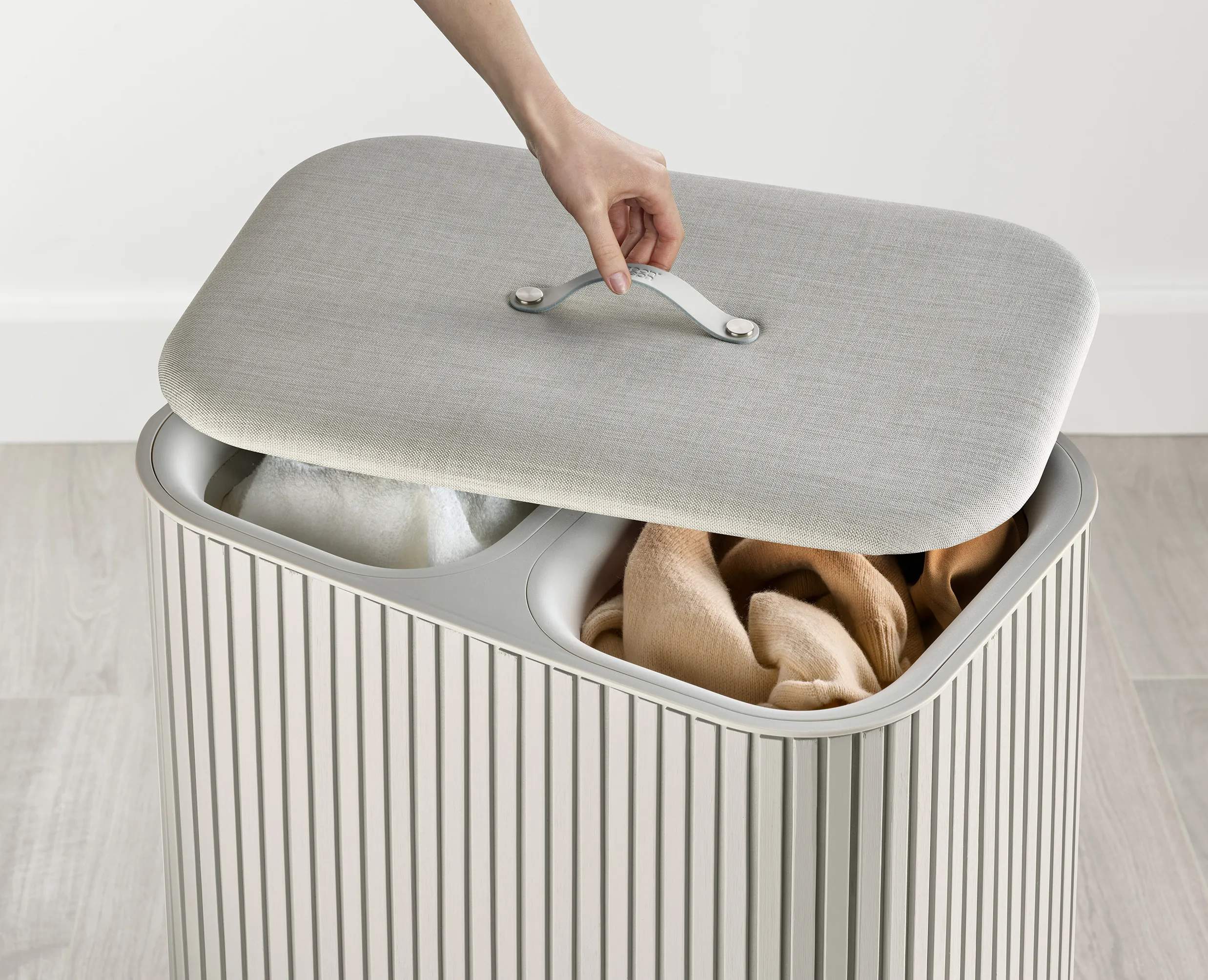 Joseph Joseph Vasketøjskurve Tota Luxe Vasketøjskurv i Beige, 2 rum, 6