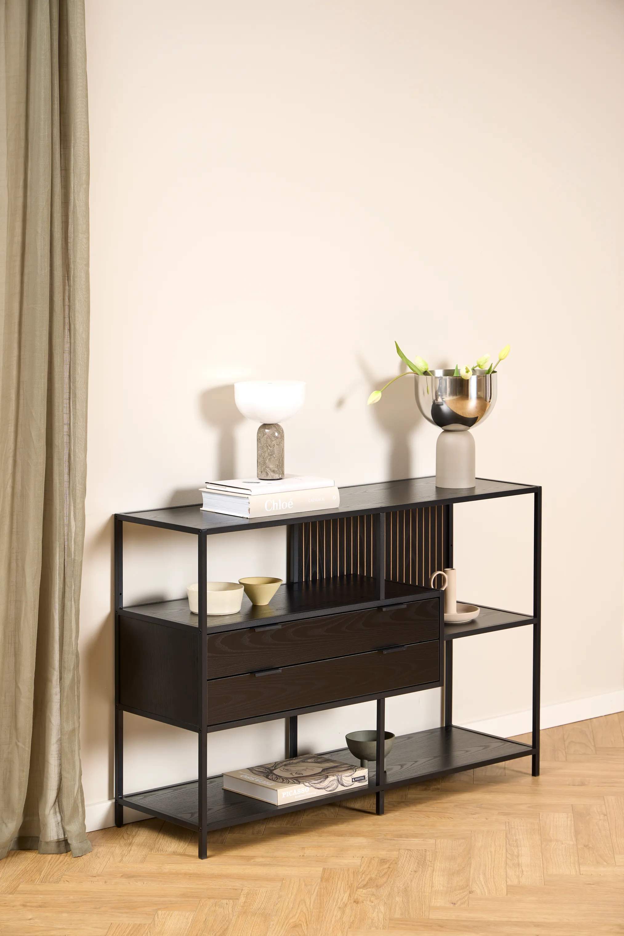 CASA Living Reoler og tilbehør Seaford Reol i sort, 2