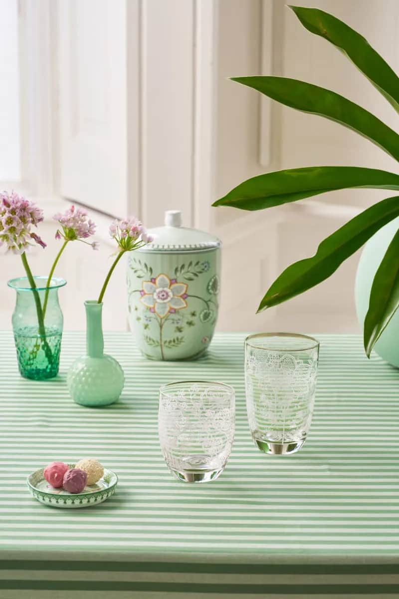 PIP Studio Vandglas Lily & Lotus Vandglas - 2 stk. i Klar/hvid, 2