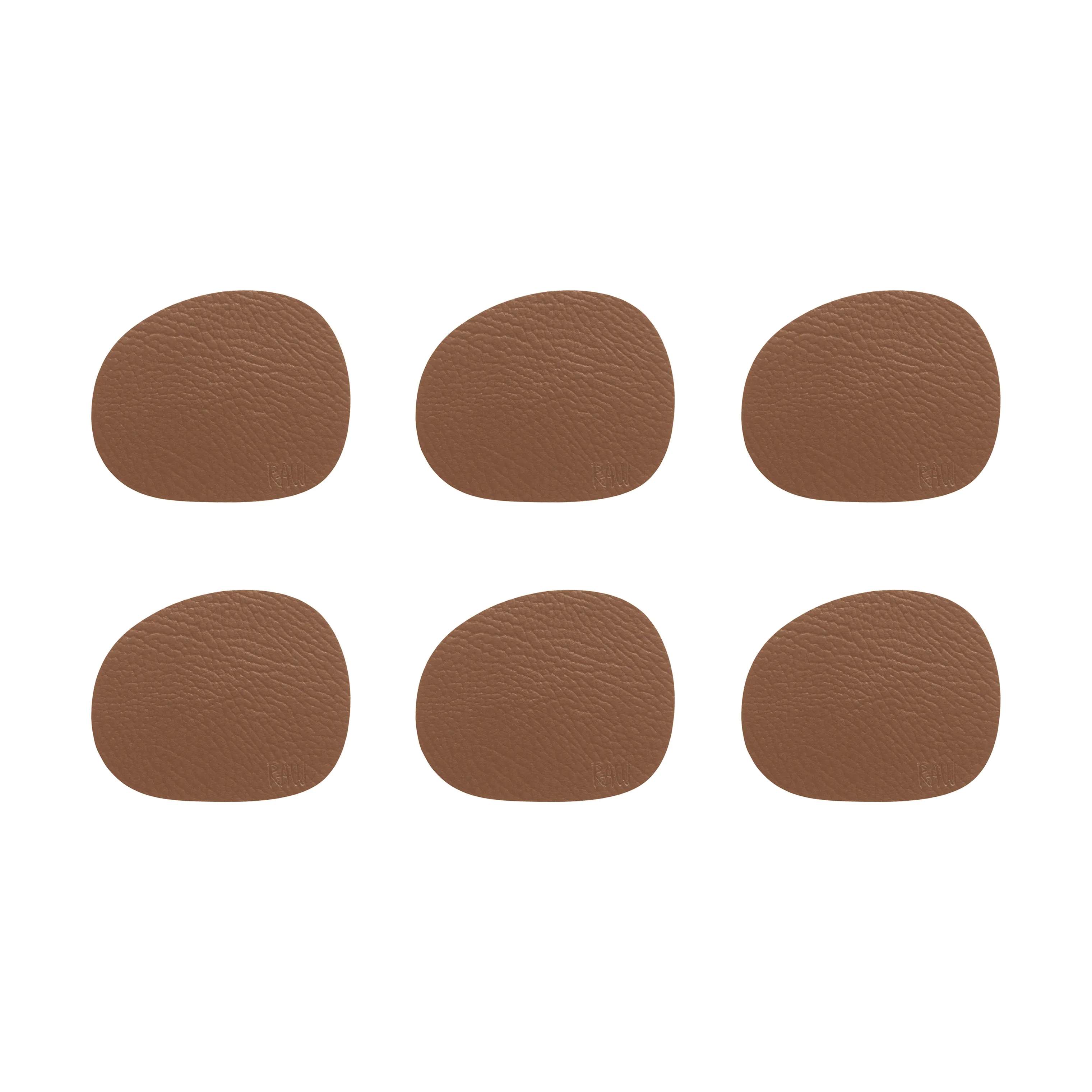 RAW by Aida Glasbrikker og coasters Buffalo Coaster - 6 stk. i Cinnamon brown, 1