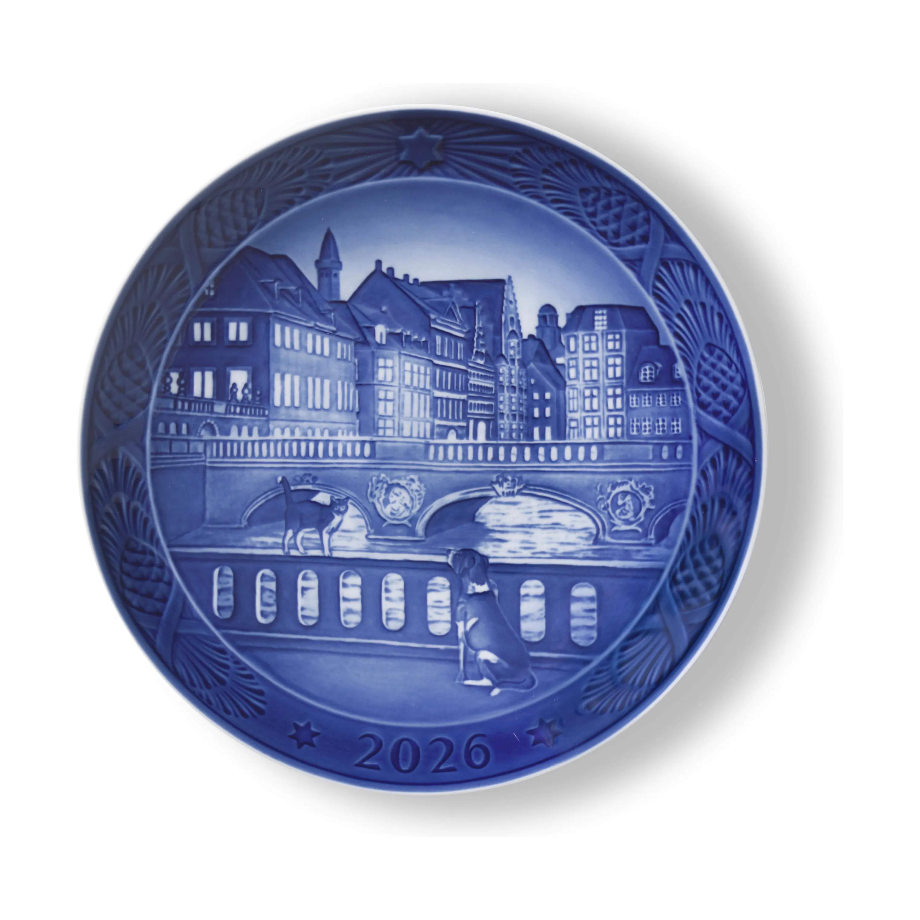 Royal Copenhagen Platter Samlerartikler Juleplatte 2026 - Marmorbroen i Blå, 1