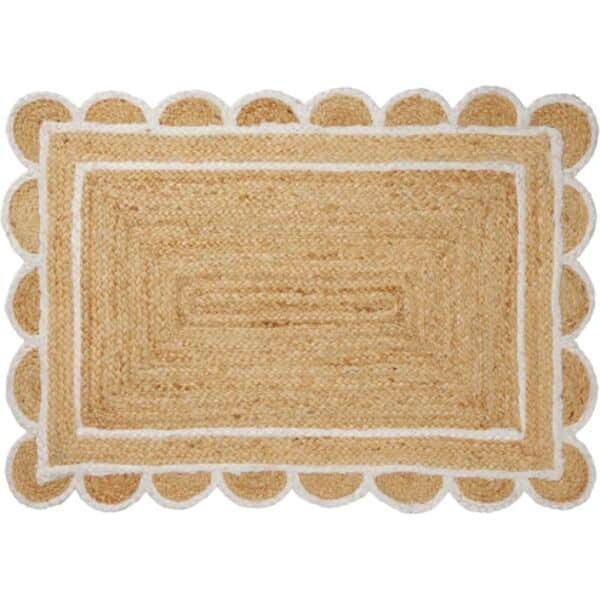 Broste Copenhagen Dørmåtter Scallop Dørmåtte i Hvid, 1