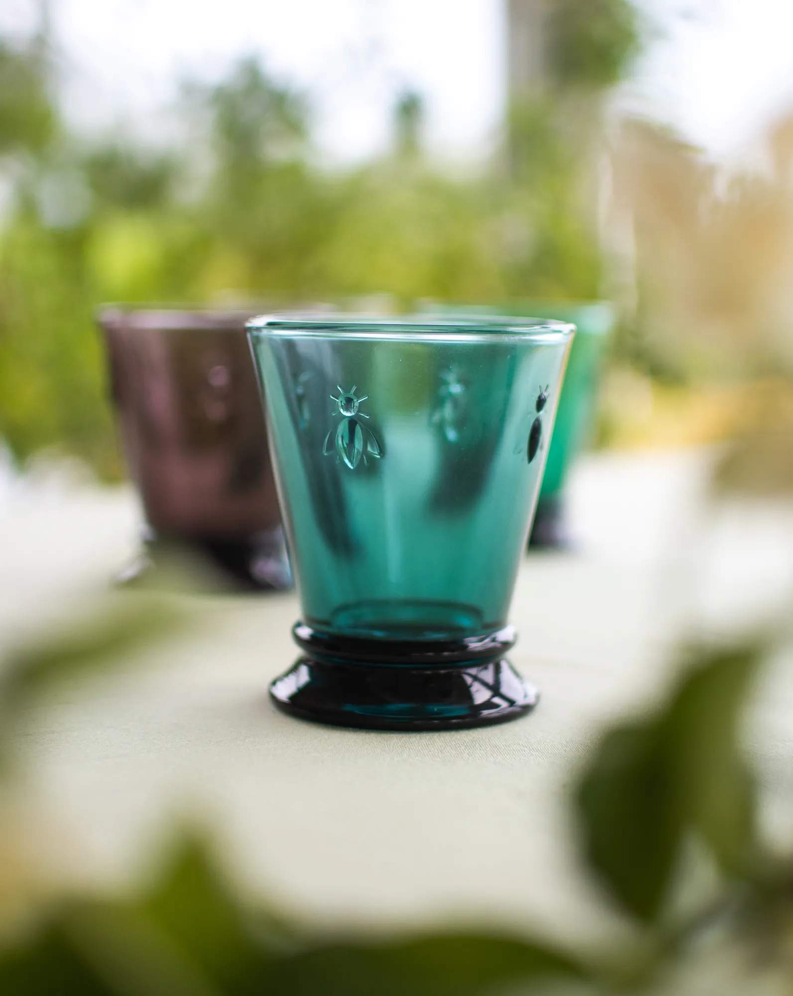 La Rochère Vandglas Abeille Vandglas - 6 stk. i 26 cl - Blå - Bier, 3