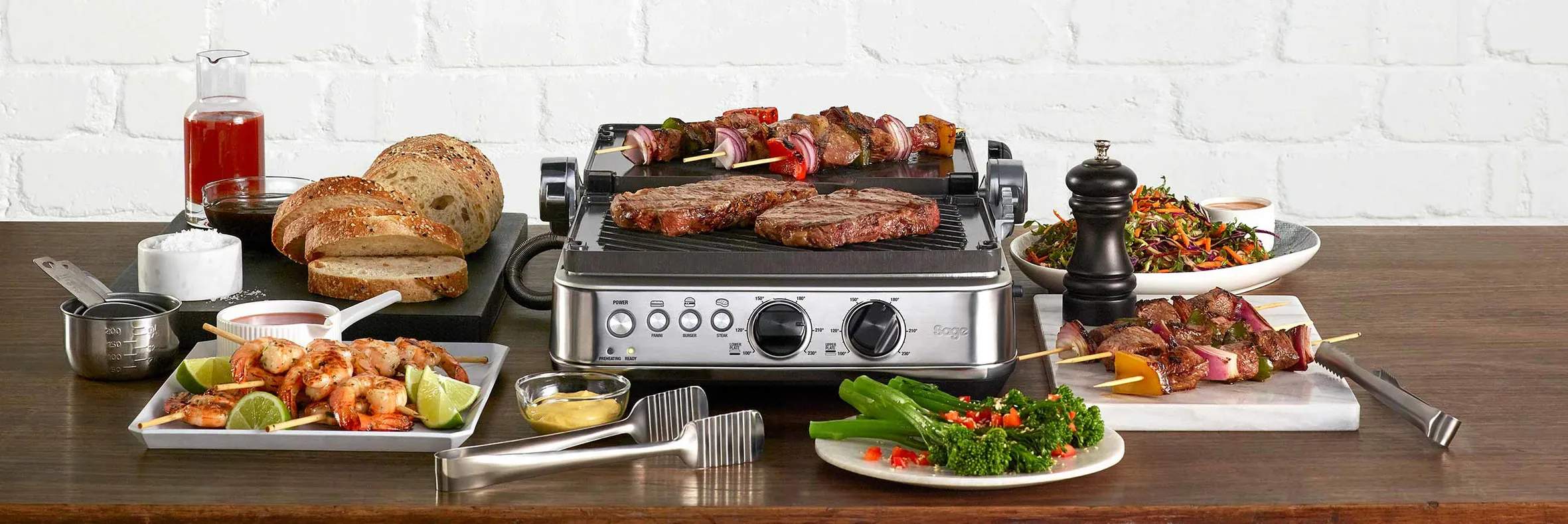 Sage Bordgrill SGR 700 The BBQ & Press Bordgrill i Rustfrit stål, 3