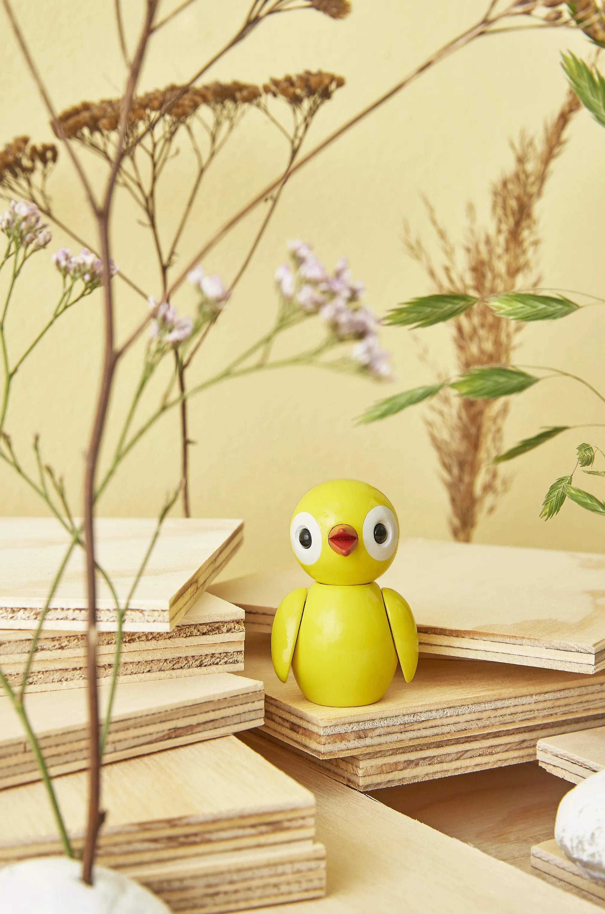 Spring Copenhagen Dyrefigurer Fugl - Youthful Yellow i Gul, 2