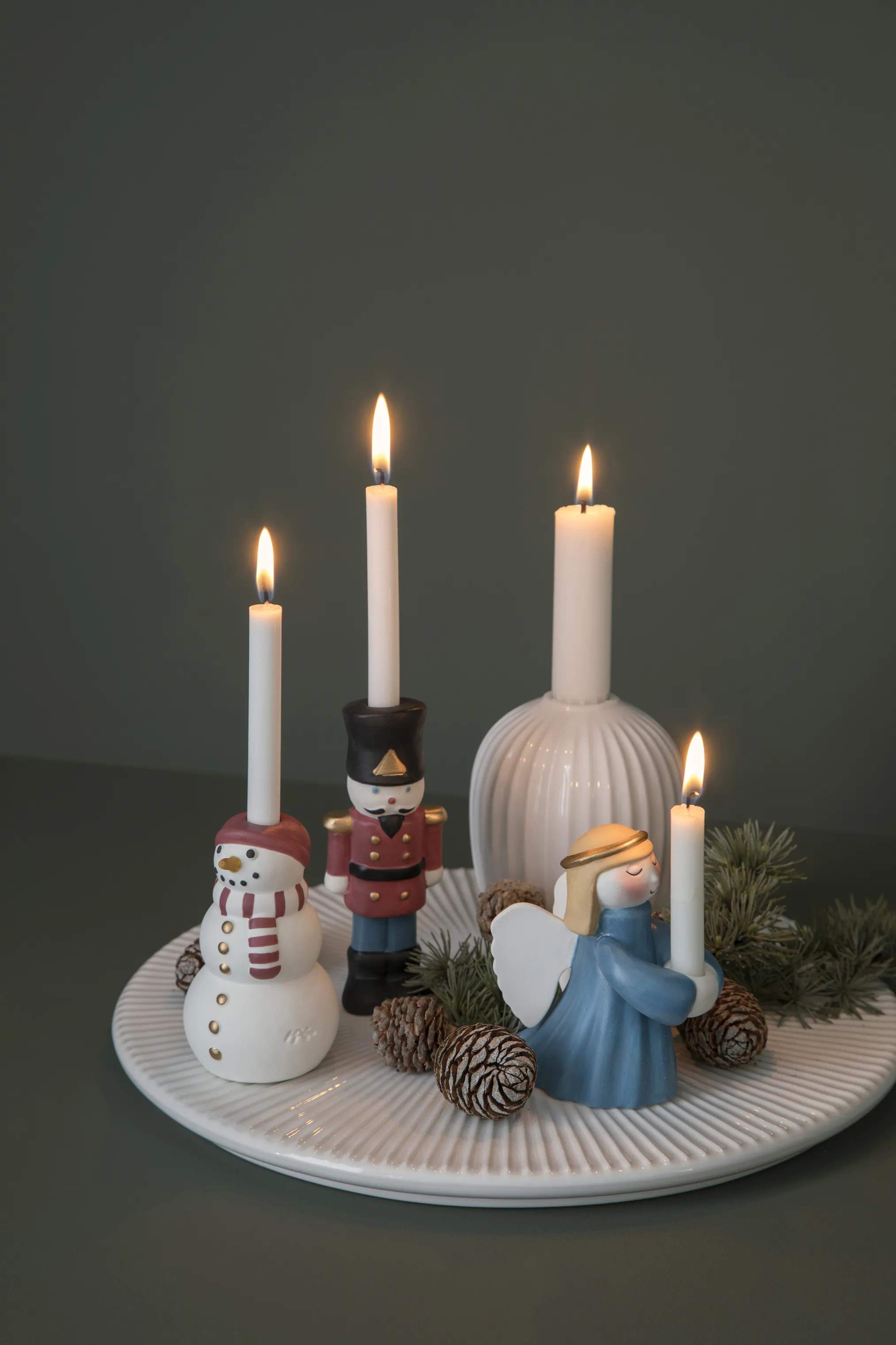 Kähler Julefigurer Christmas Tinsoldat i Rød/Blå/Hvid, 12,5 cm, 2