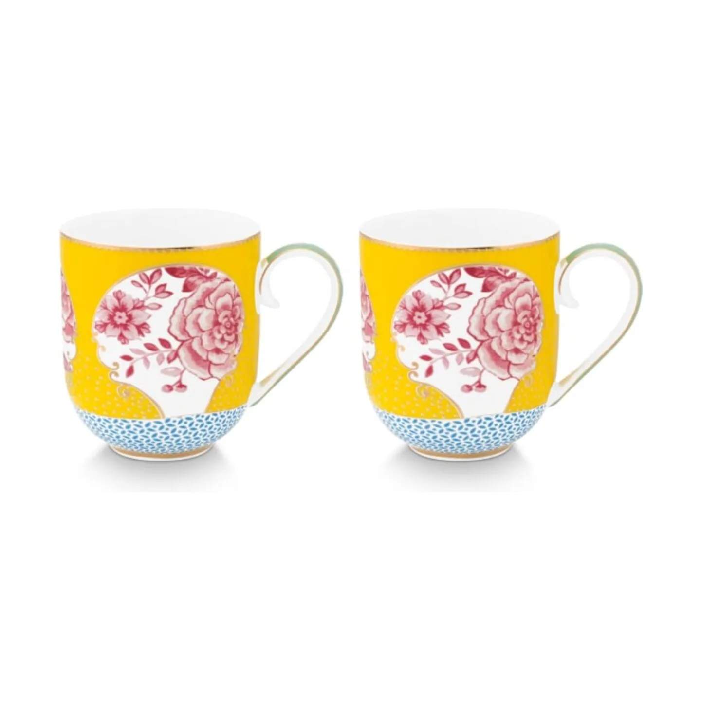 PIP Studio Krus og kopper med hank Royal Krus - 2 stk. i Yellow, 1