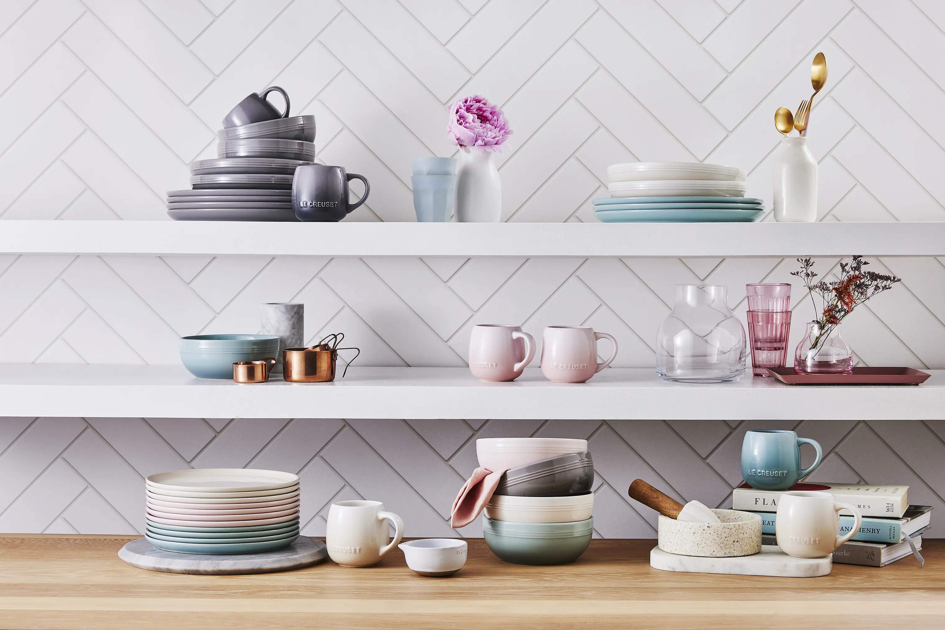 Le Creuset Middagstallerkener Coupe Collection Coupe Middagstallerken i Sea salt, 27 cm, 2