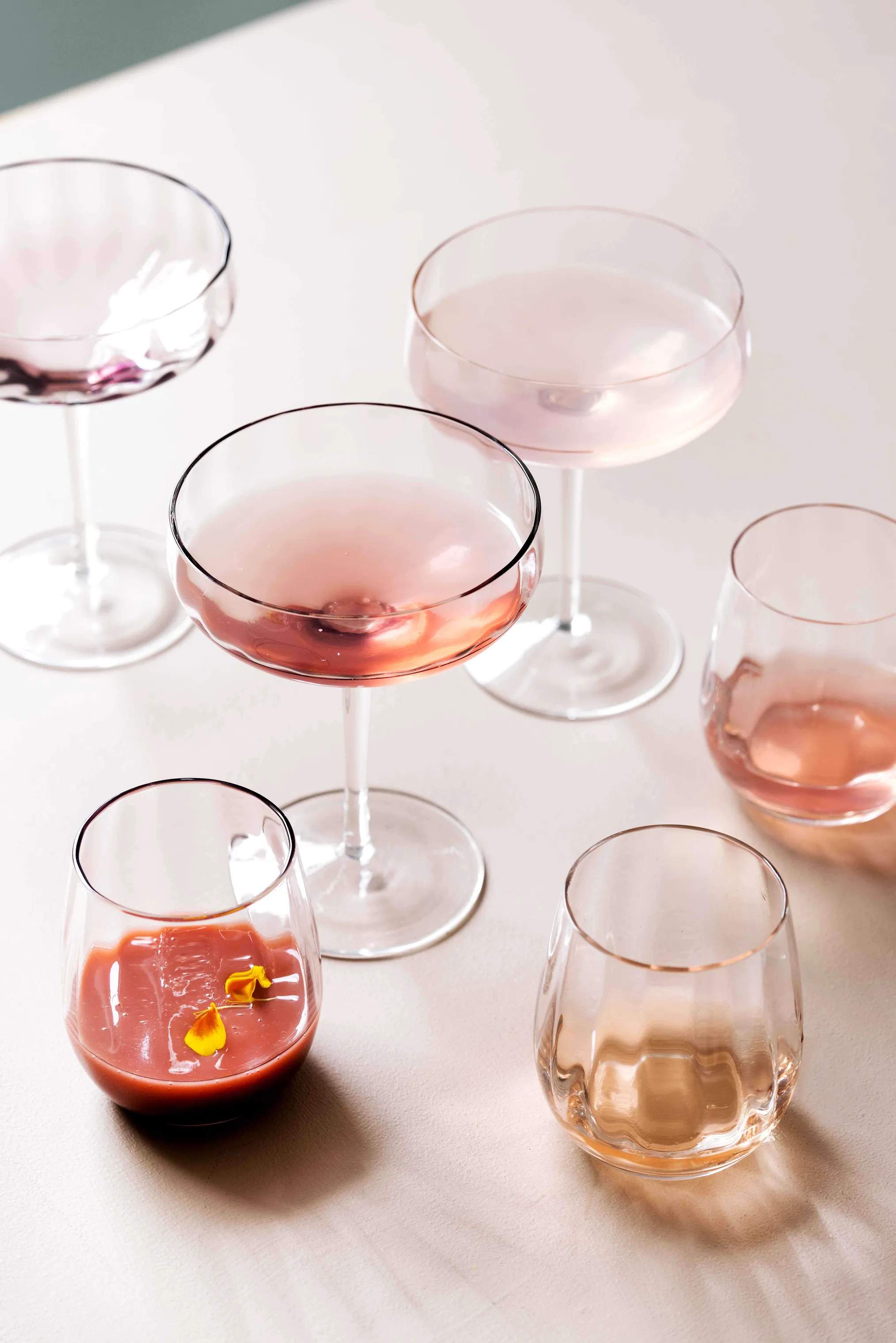 SØHOLM Champagneglas Sonja Champagneglas i Raspberry, 3
