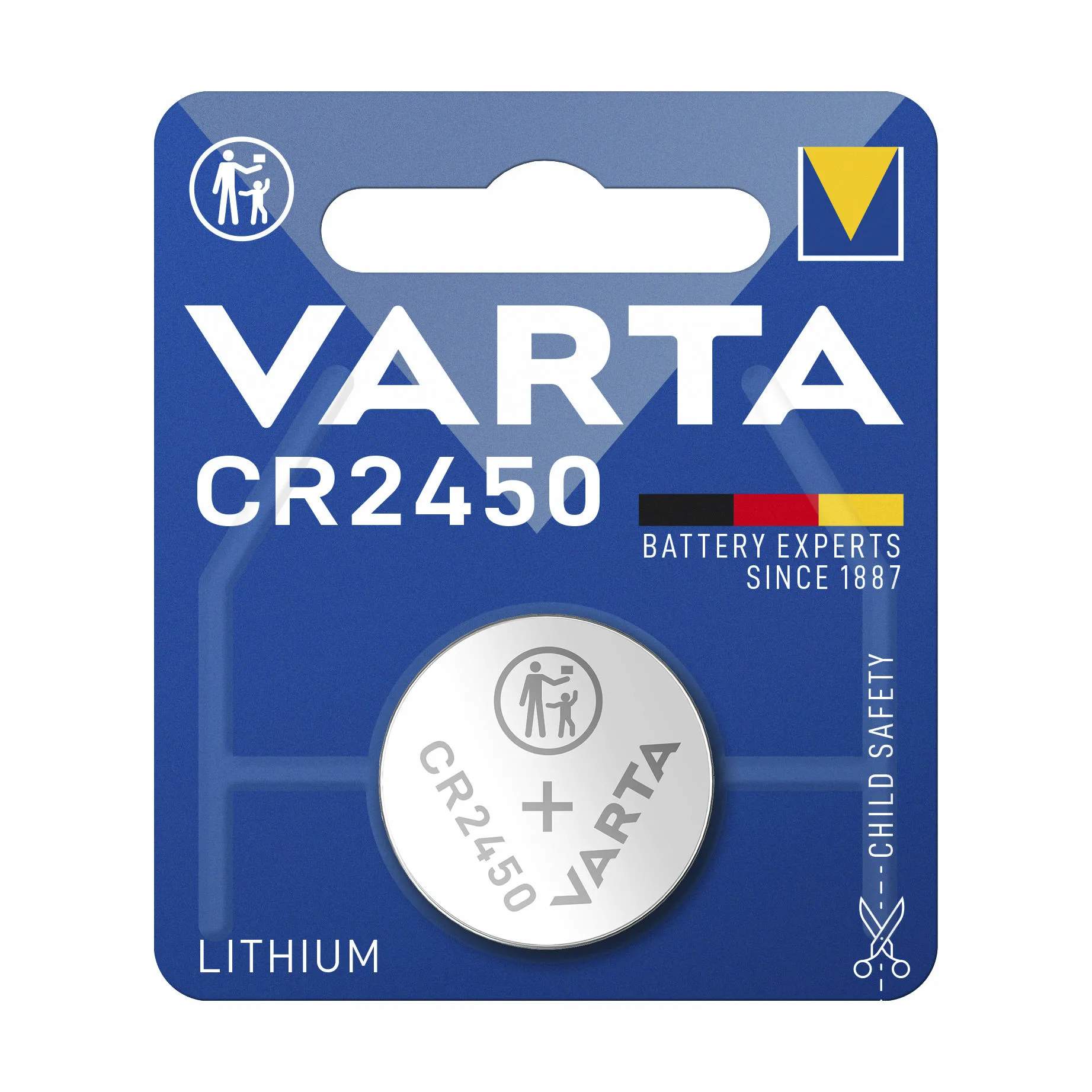 Batteri - CR2450, sølv, large
