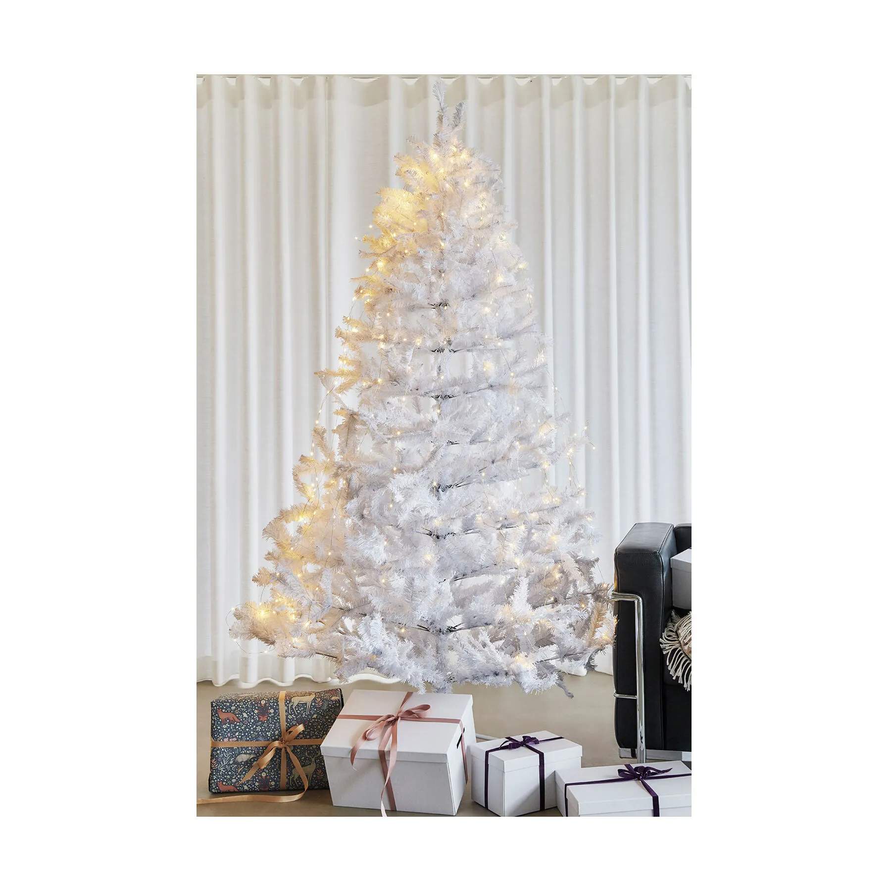 Sirius Juletræer Snowy Kunstigt Juletræ m. LED i 210 cm, 2