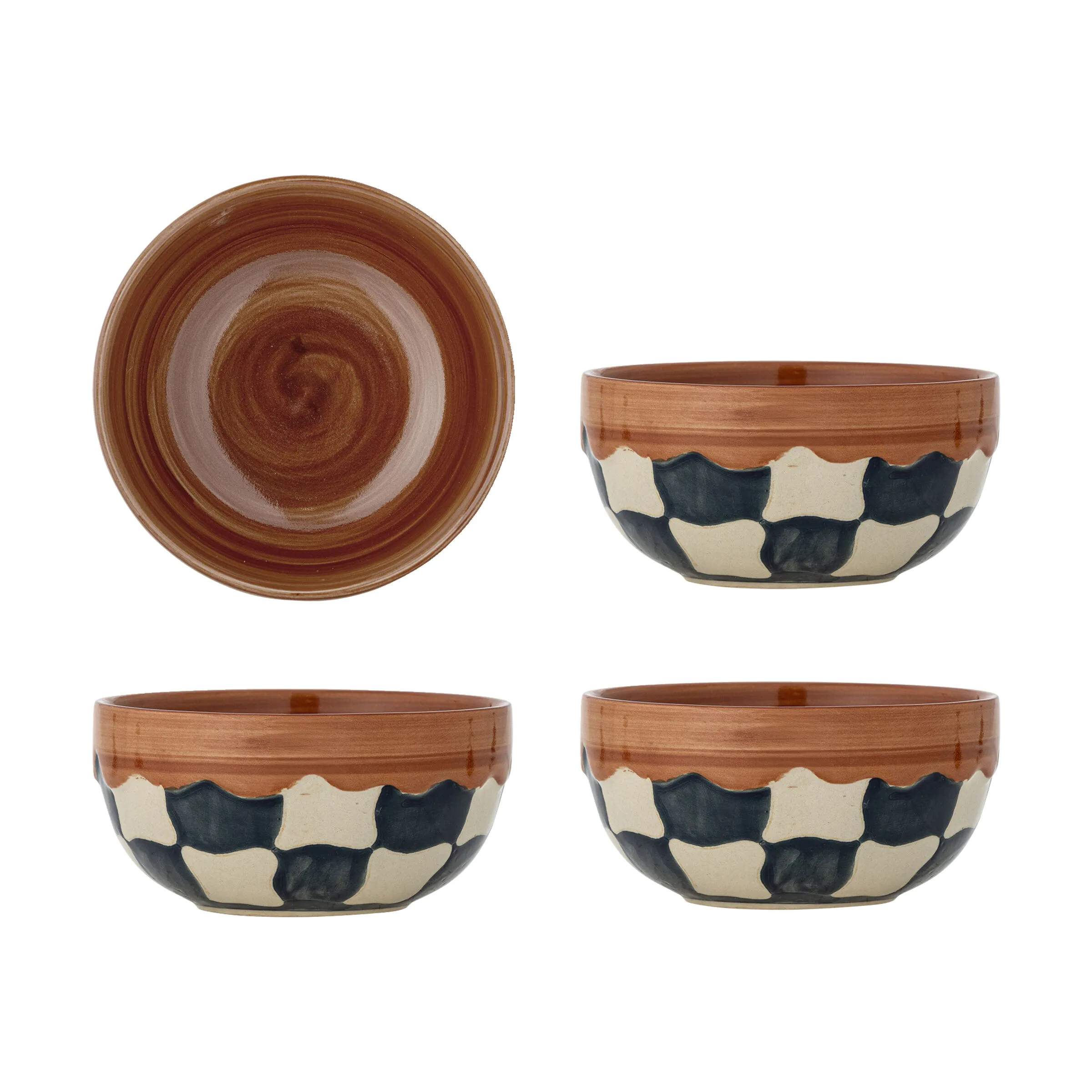 Bloomingville Skåle Check Skål - 4 stk. i Blue, 1
