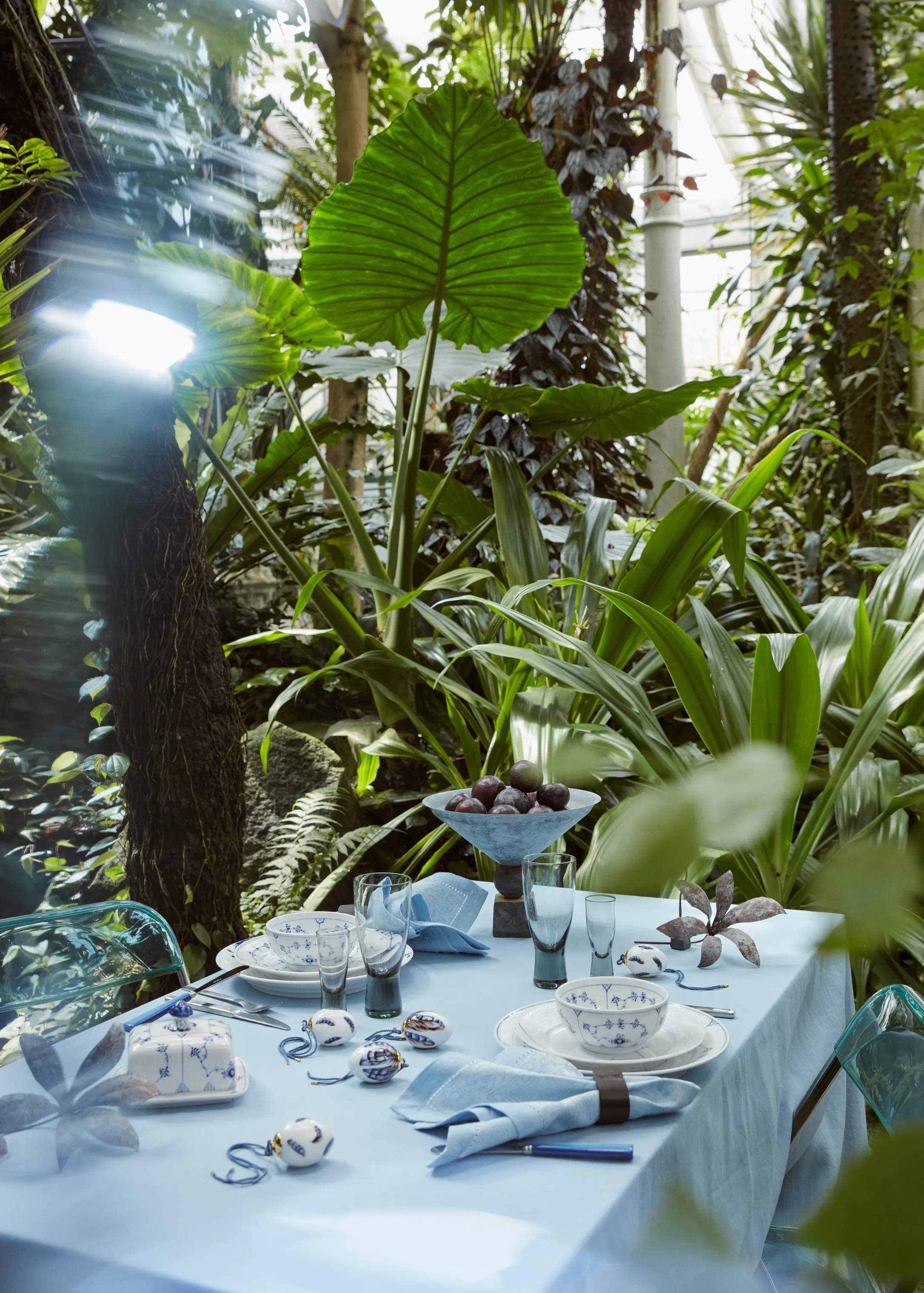Royal Copenhagen Skåle Musselmalet Riflet Skål i Koboltblå/hvid, 13 cm, 4
